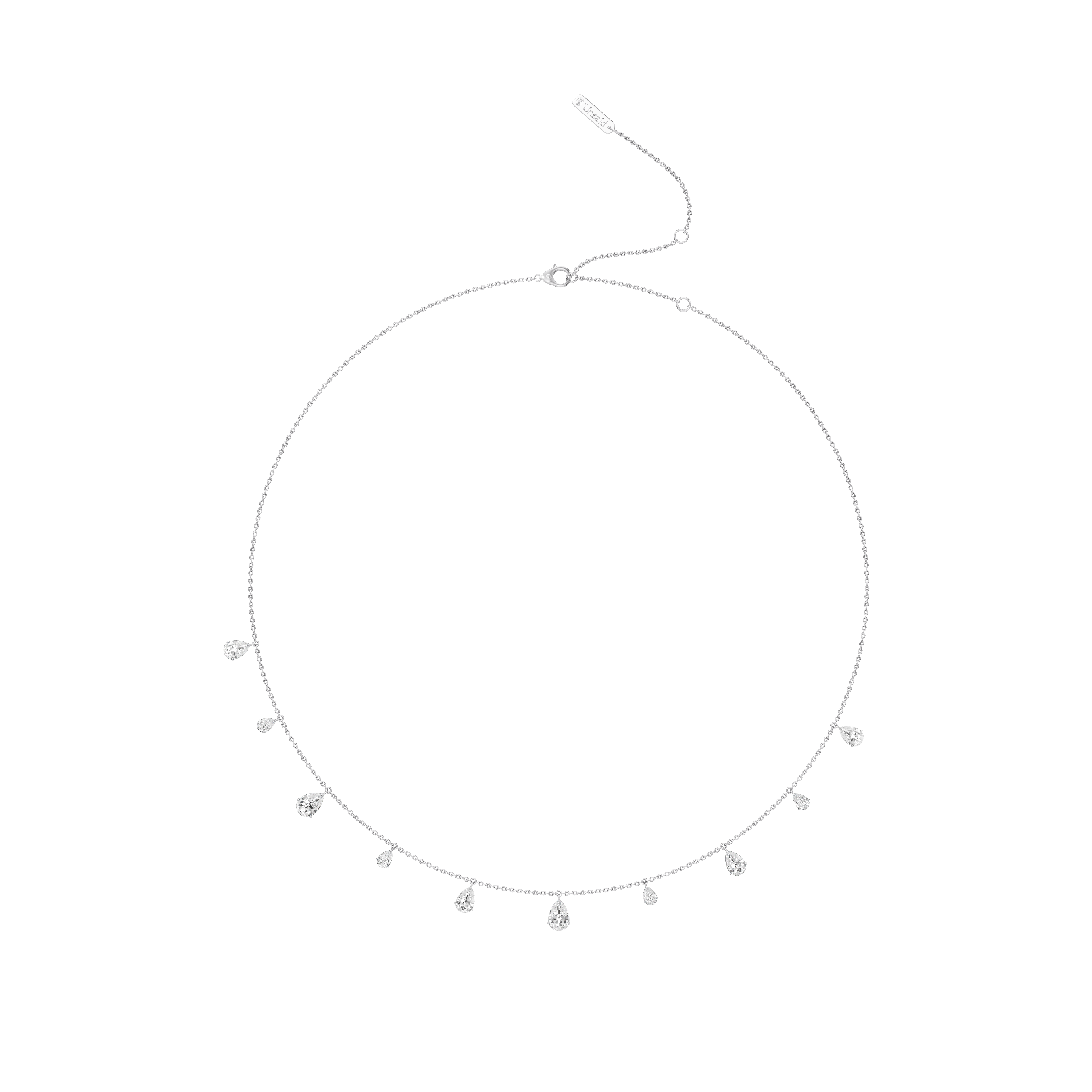 Tear charm diamond necklace - Tear Charm Diamond Necklace - The Future Rocks - 3