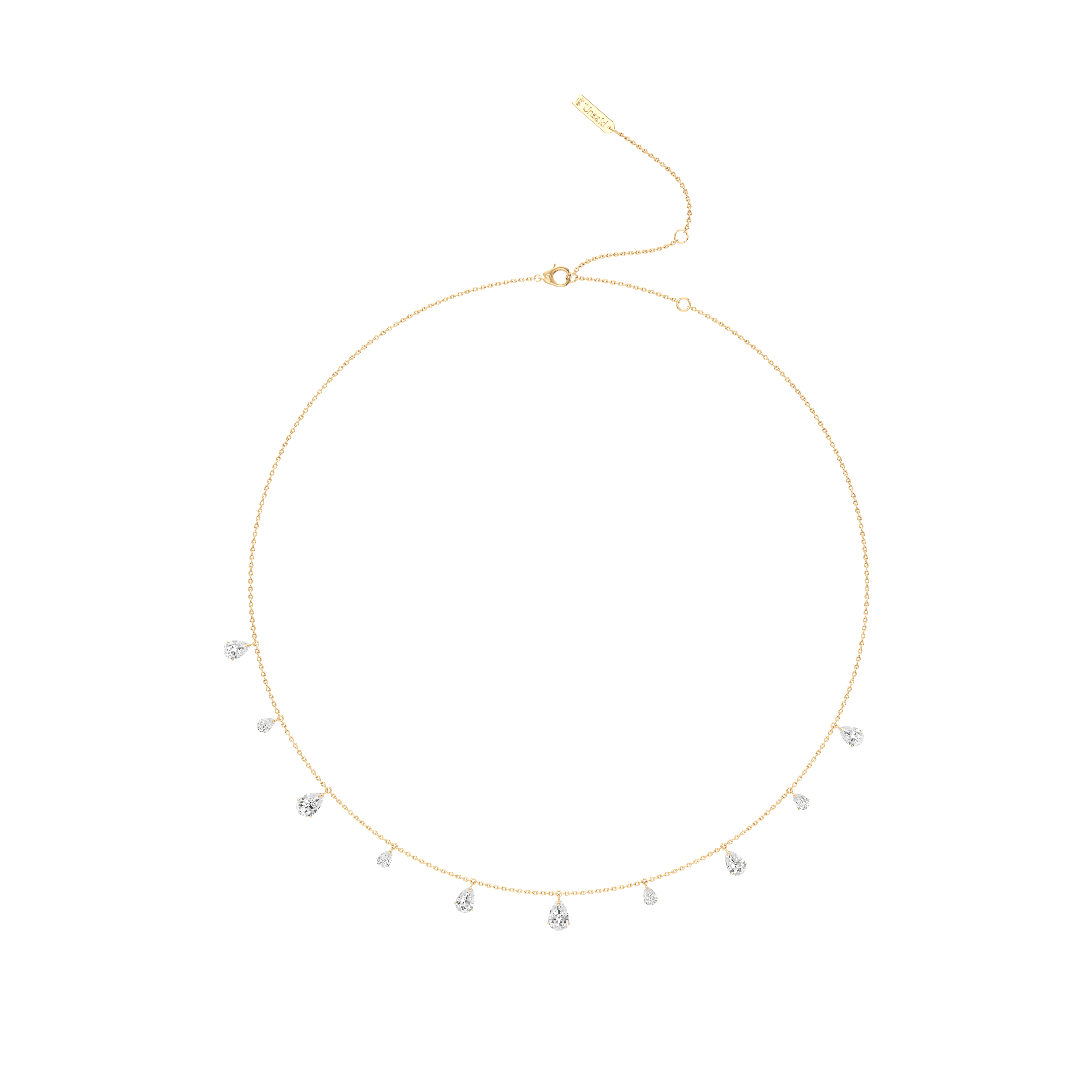 Tear charm diamond necklace - Tear Charm Diamond Necklace -  The Future Rocks -    1