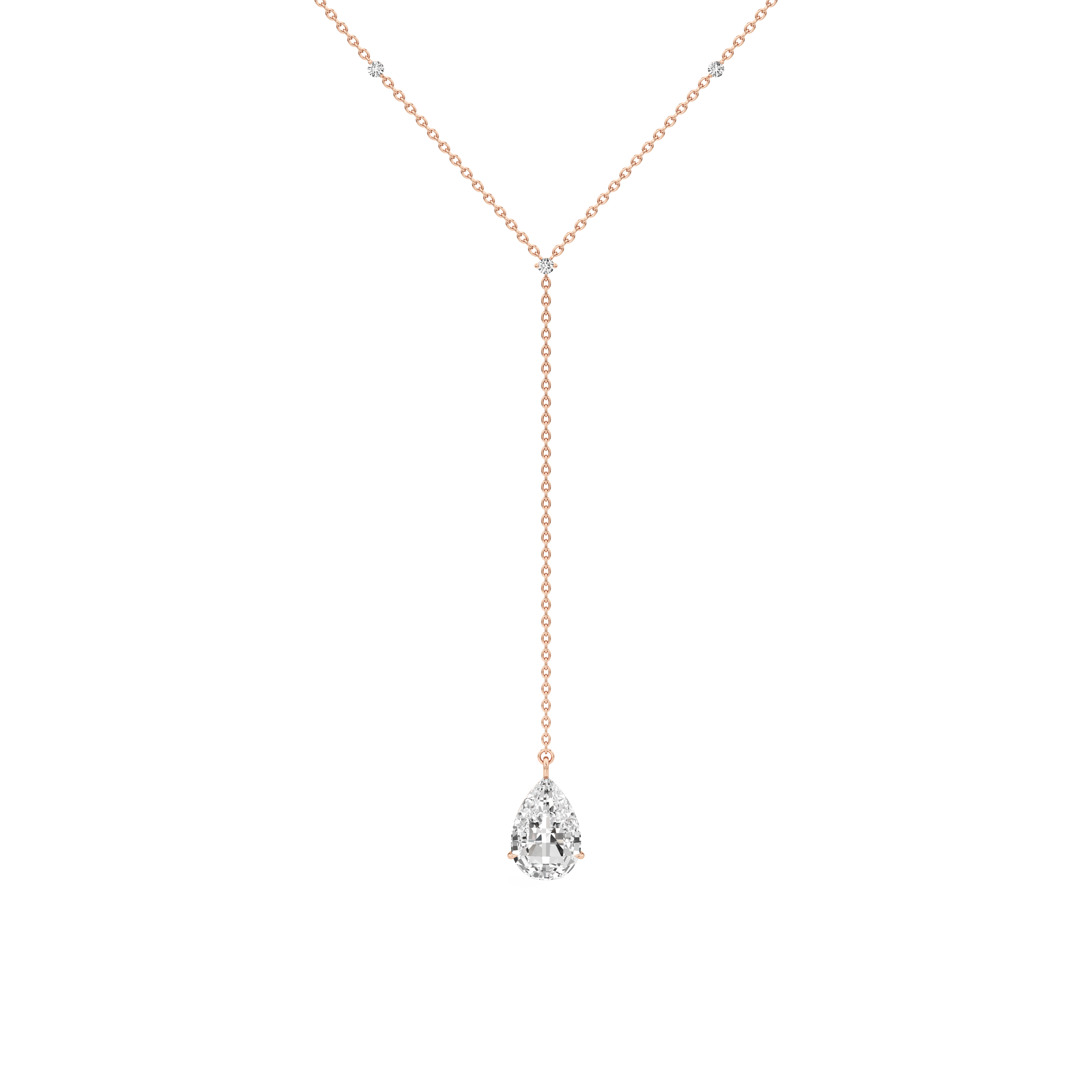 Tear lariat necklace - Tear Drop Diamond Lariat Necklace - The Future Rocks - 5