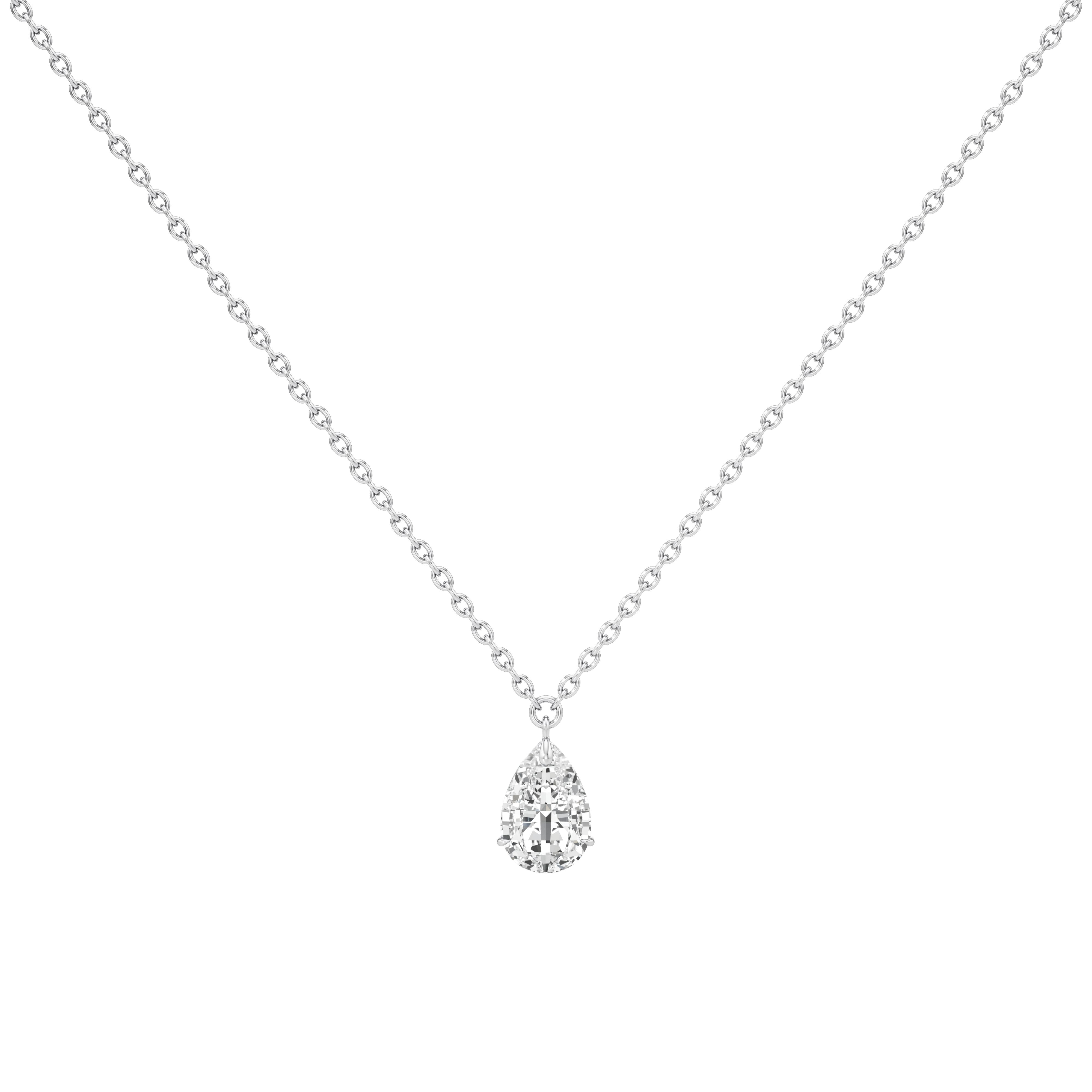 Tear drop diamond pendant necklace - Tear Drop Diamond Pendant Necklace - The Future Rocks - 3