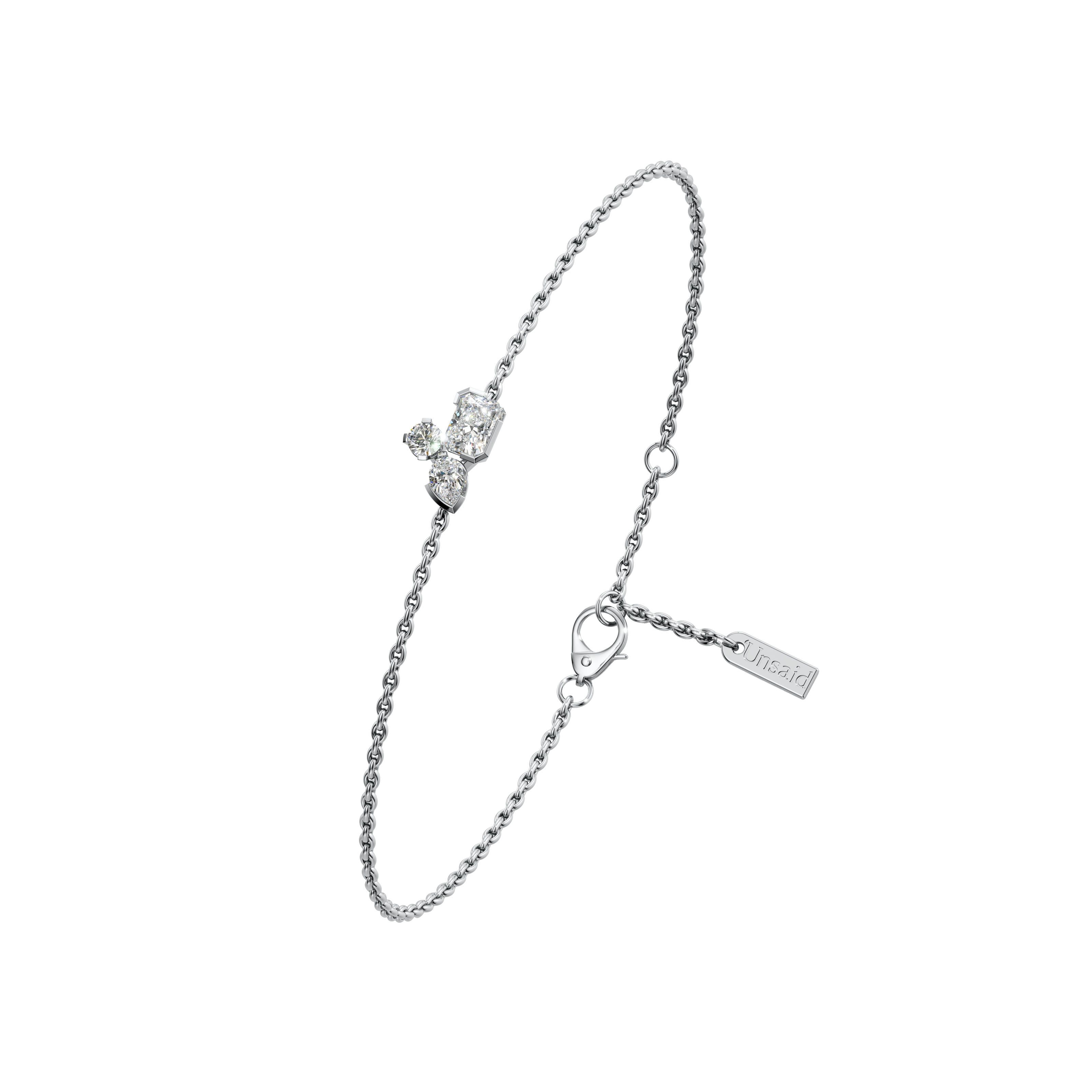 Meta lila bracelet - Meta Three Stone Diamond Bracelet - The Future Rocks - 3