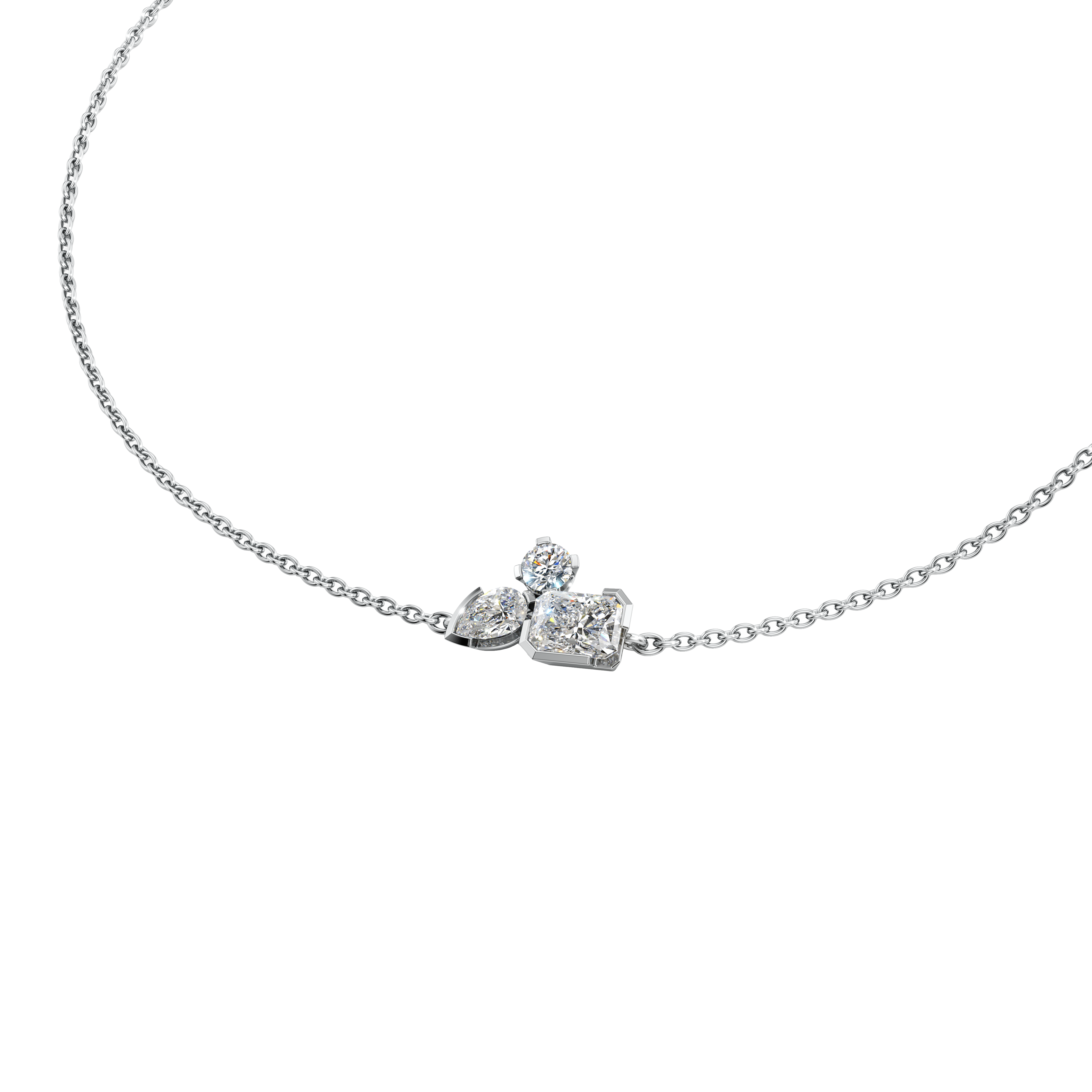 Meta lila bracelet - Meta Three Stone Diamond Bracelet - The Future Rocks - 1
