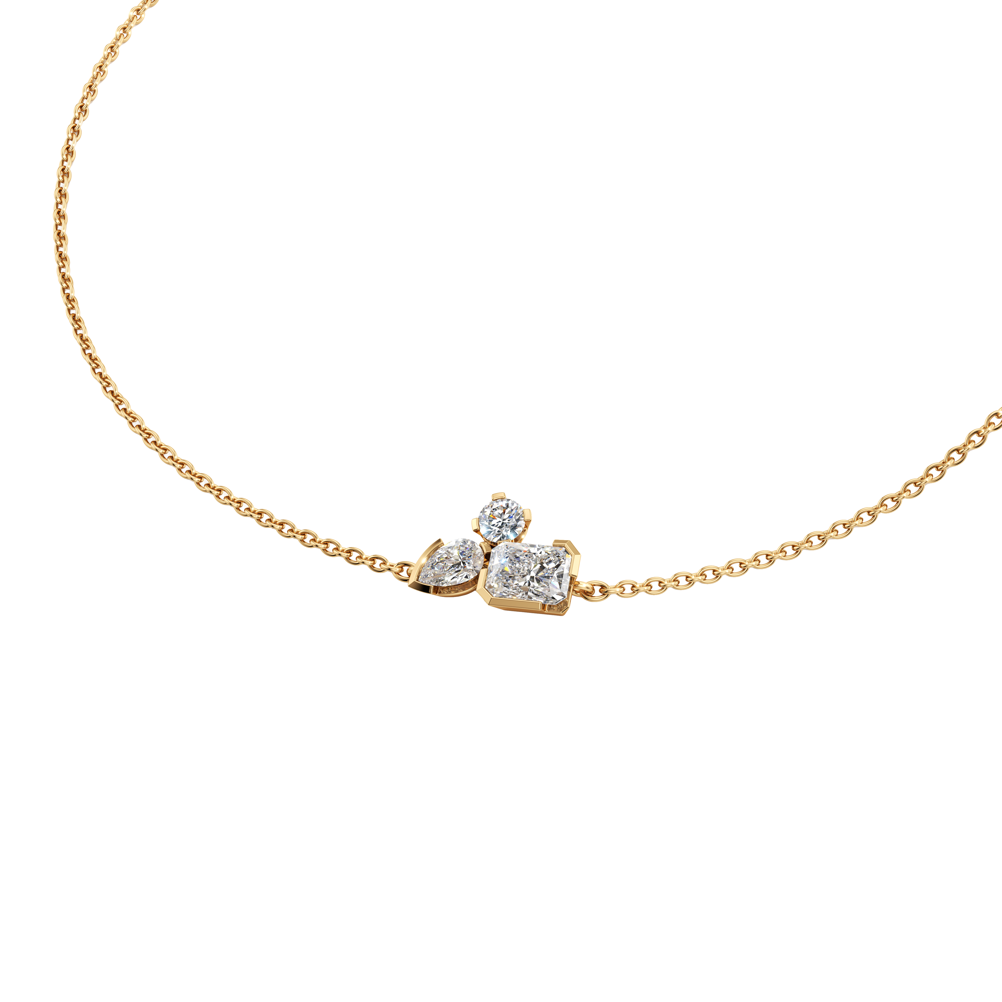 Meta lila bracelet - Meta Three Stone Diamond Bracelet - The Future Rocks - 4