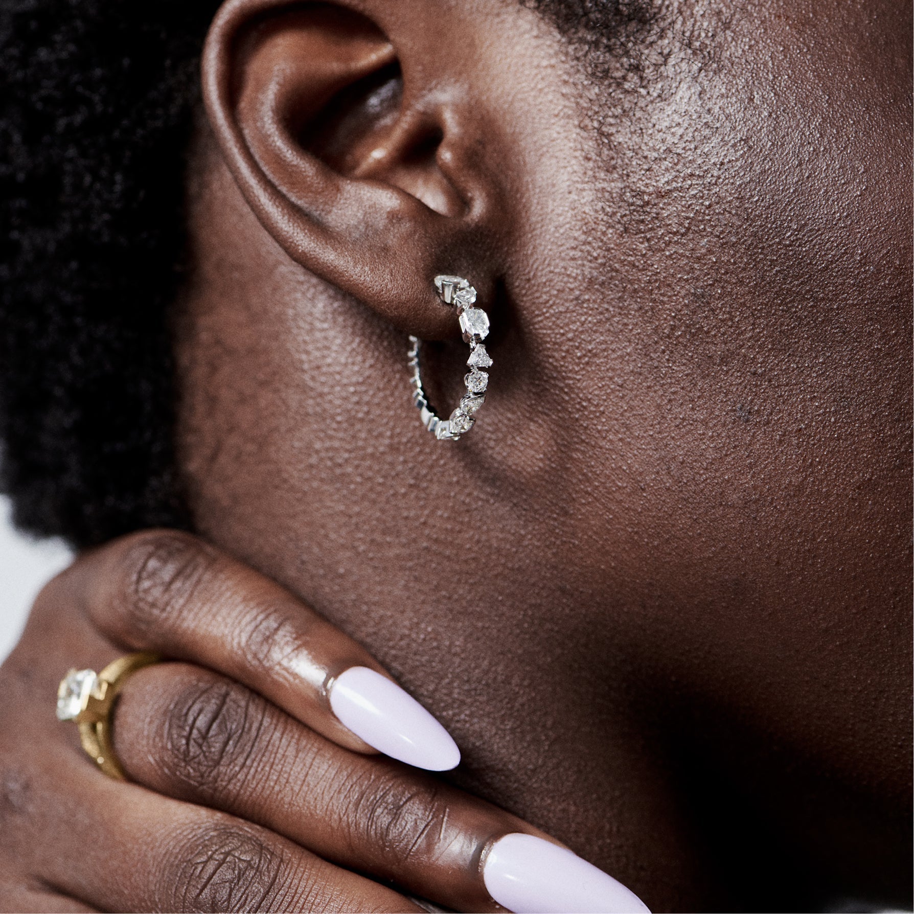 Meta flora hoops - Meta Flora Diamond Hoop Earrings - The Future Rocks - 5
