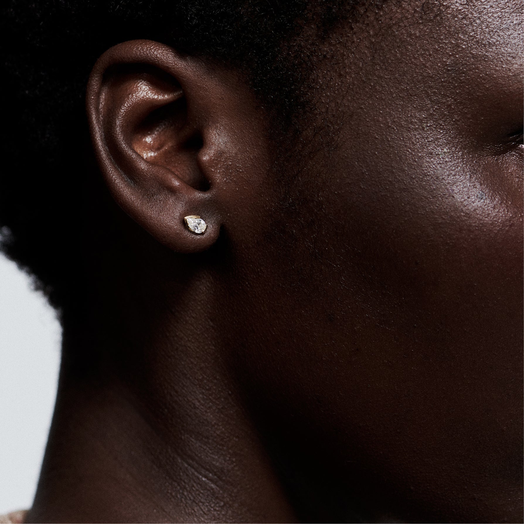 Meta gardenia studs - Meta Pear Cut Diamond Stud Earrings - The Future Rocks - 5