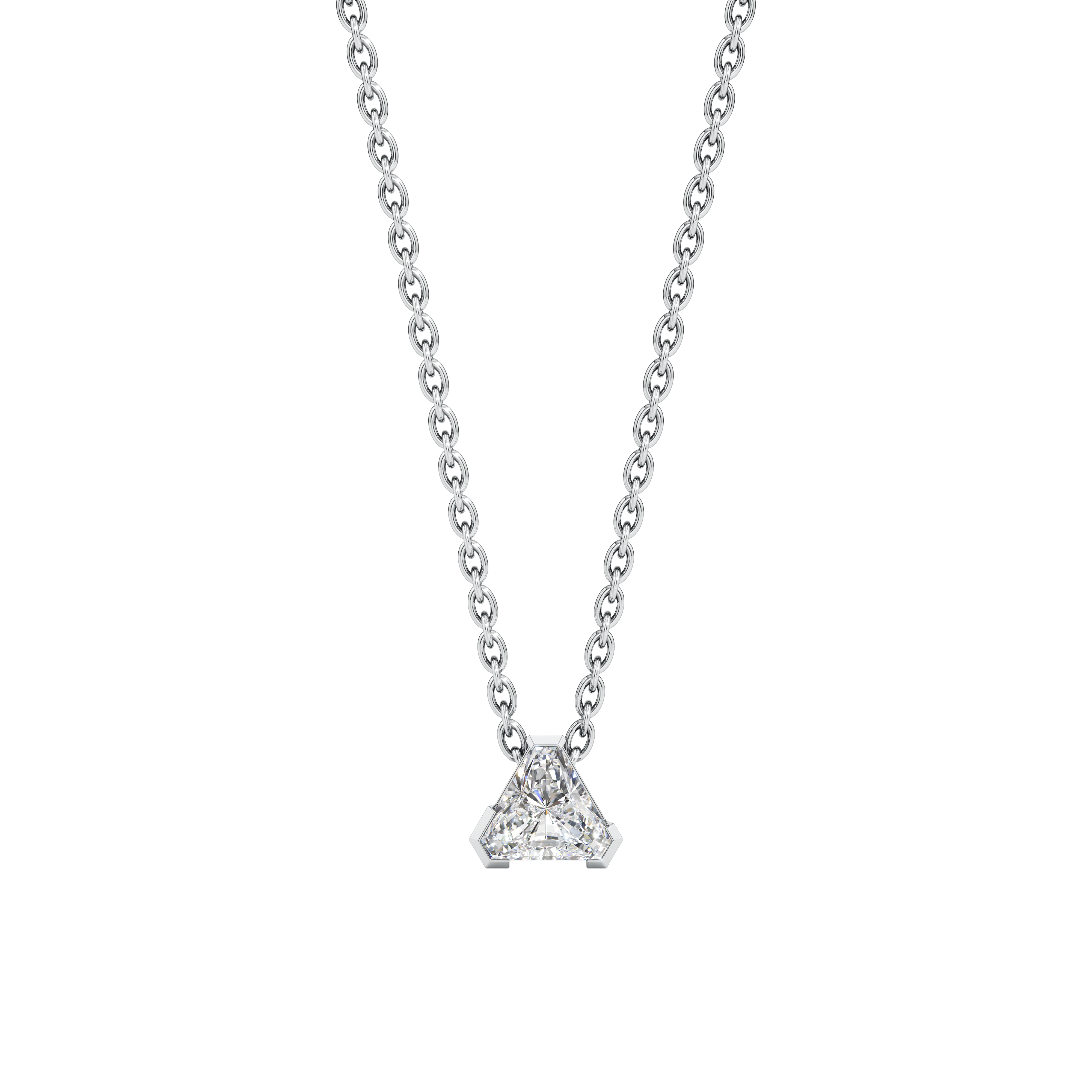 Meta magnolia pendant necklace - Meta Trillion Cut Diamond Pendant Necklace - The Future Rocks - 3