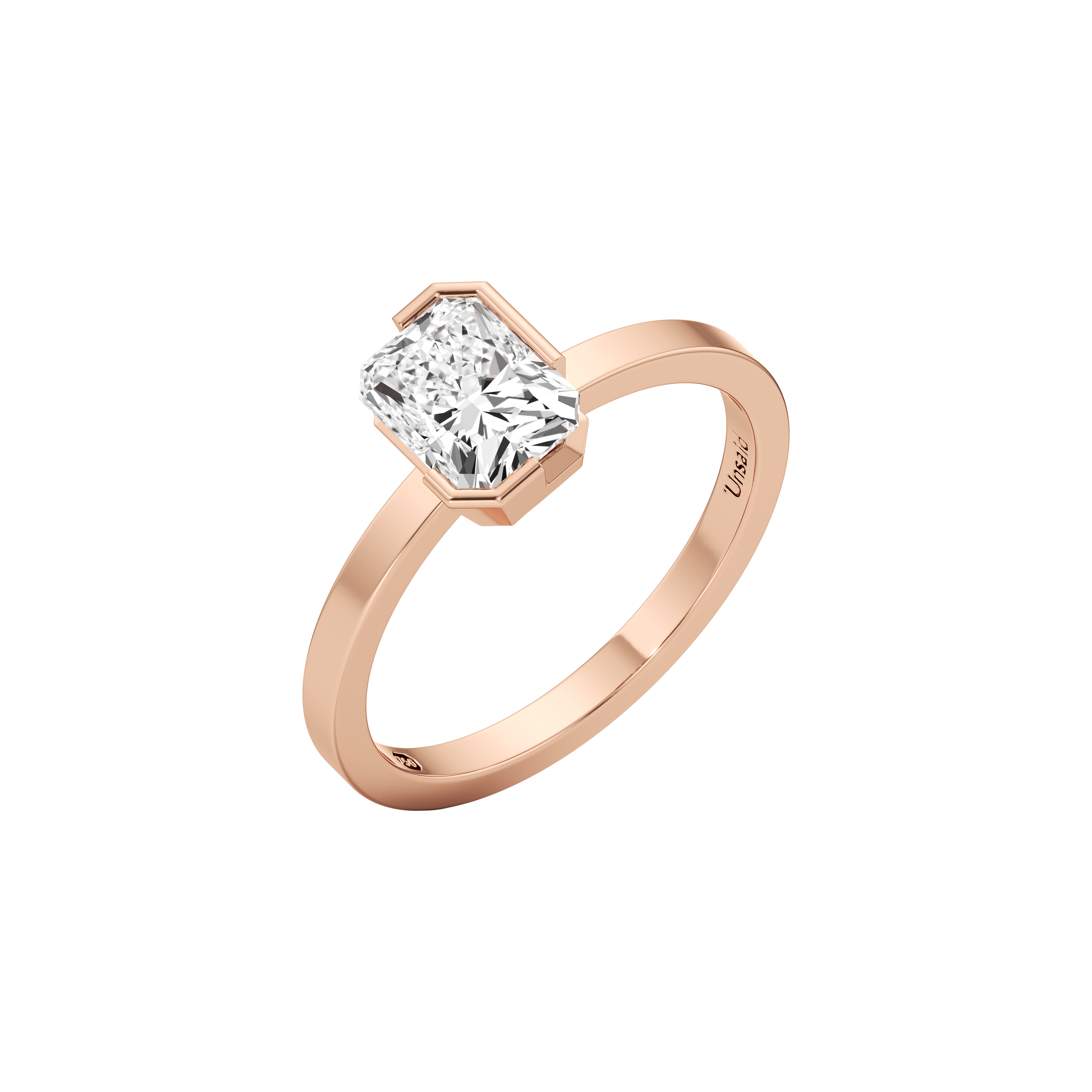 Meta medium iris ring - Meta Radiant Cut Diamond Solitaire Ring - The Future Rocks - 4