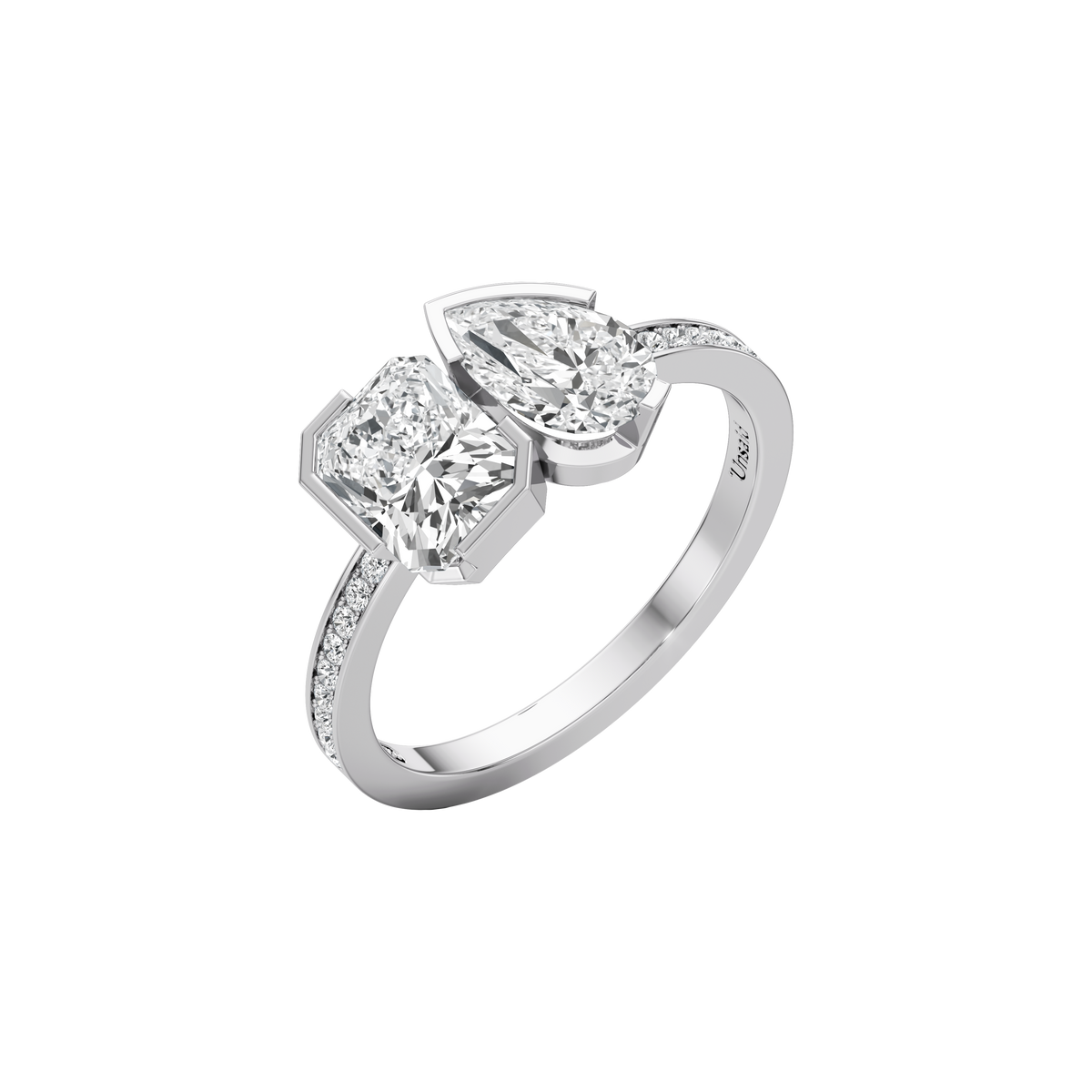 Meta zinnia pavé ring - Meta Toi et Moi Diamond Pavé Ring - The Future Rocks - 3