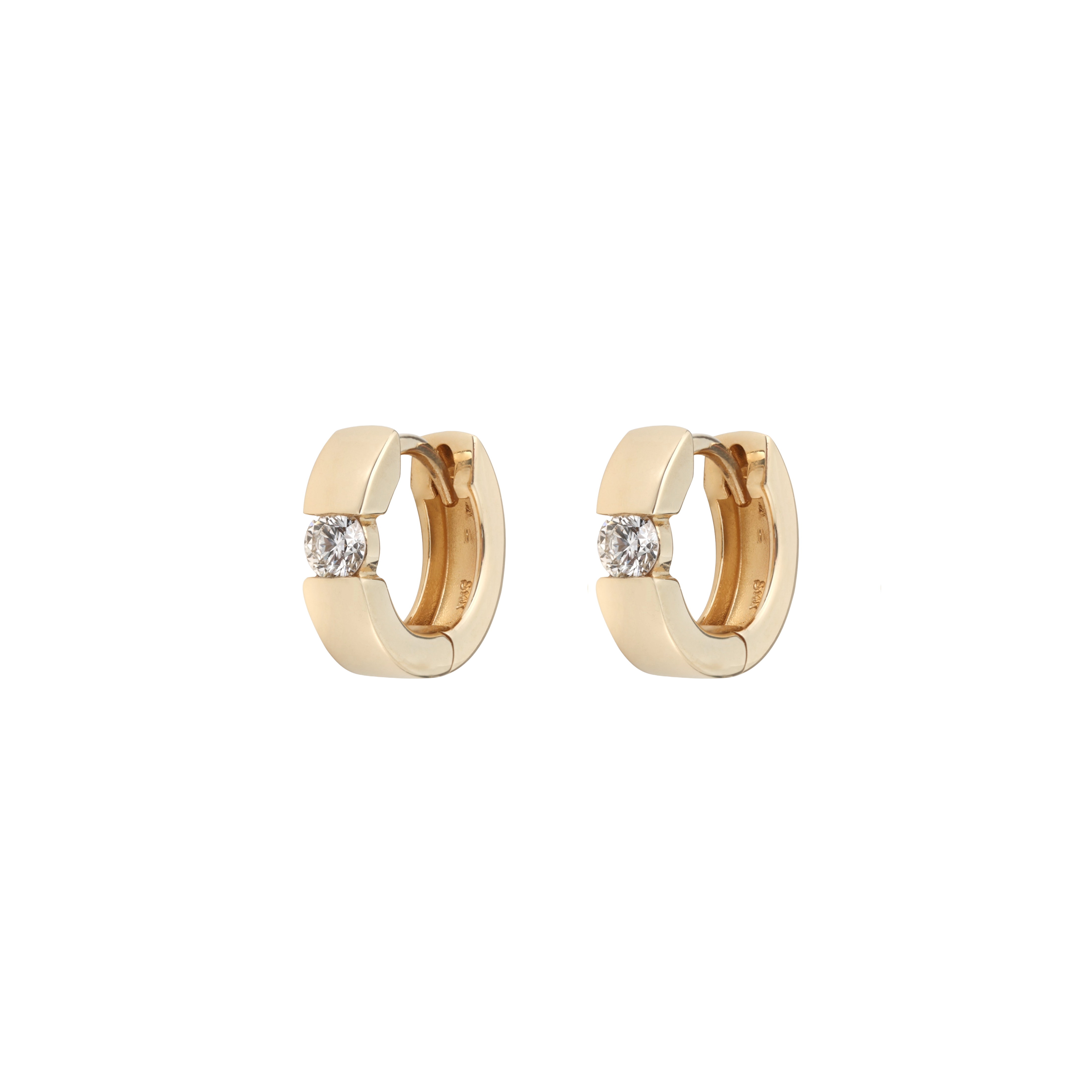 Stone huggies - Lab-Grown Diamond Huggie Earrings - The Future Rocks - 1