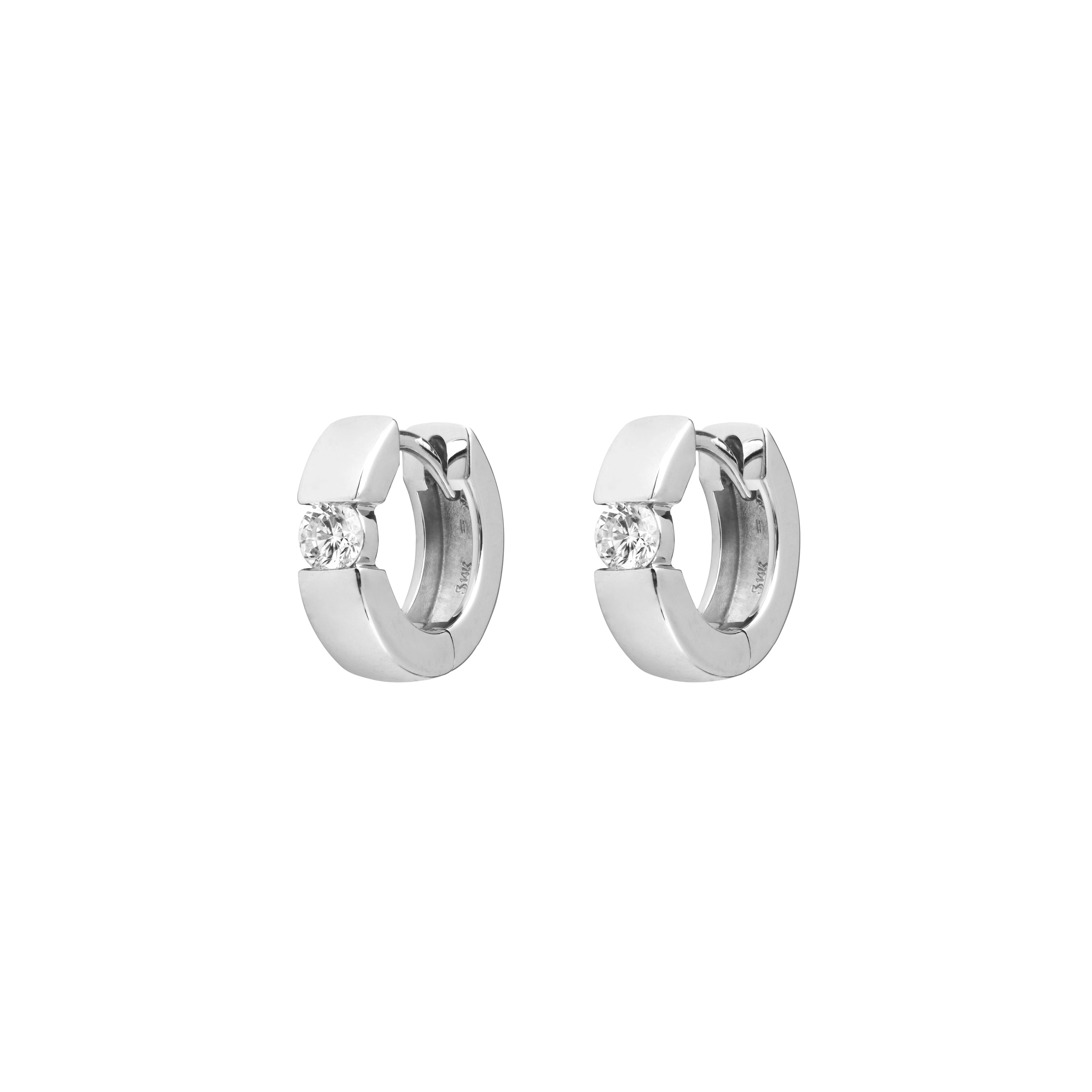 Stone huggies - Lab-Grown Diamond Huggie Earrings - The Future Rocks - 3