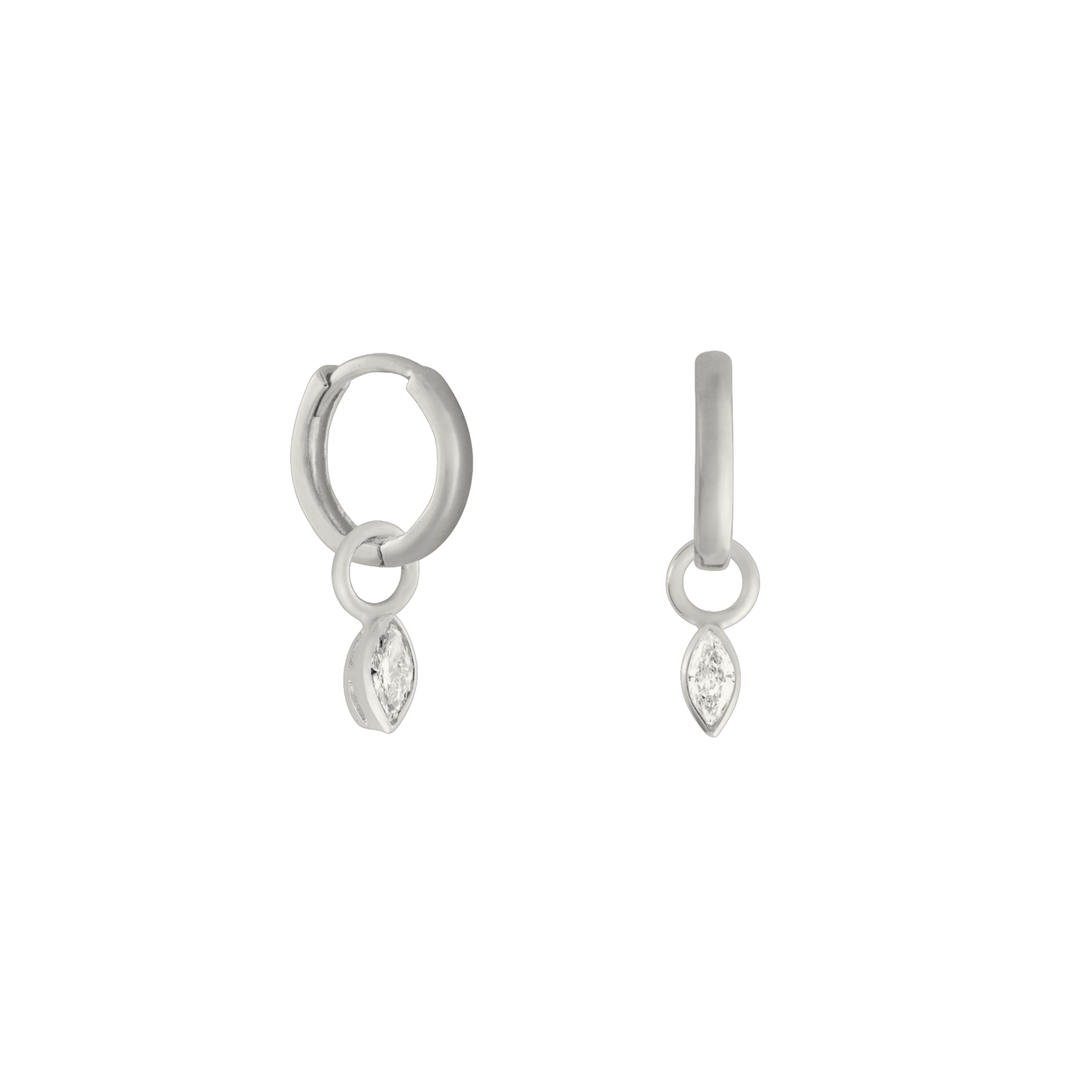 Marquise diamond earring charm - Marquise Diamond Earring Charm - The Future Rocks - 5