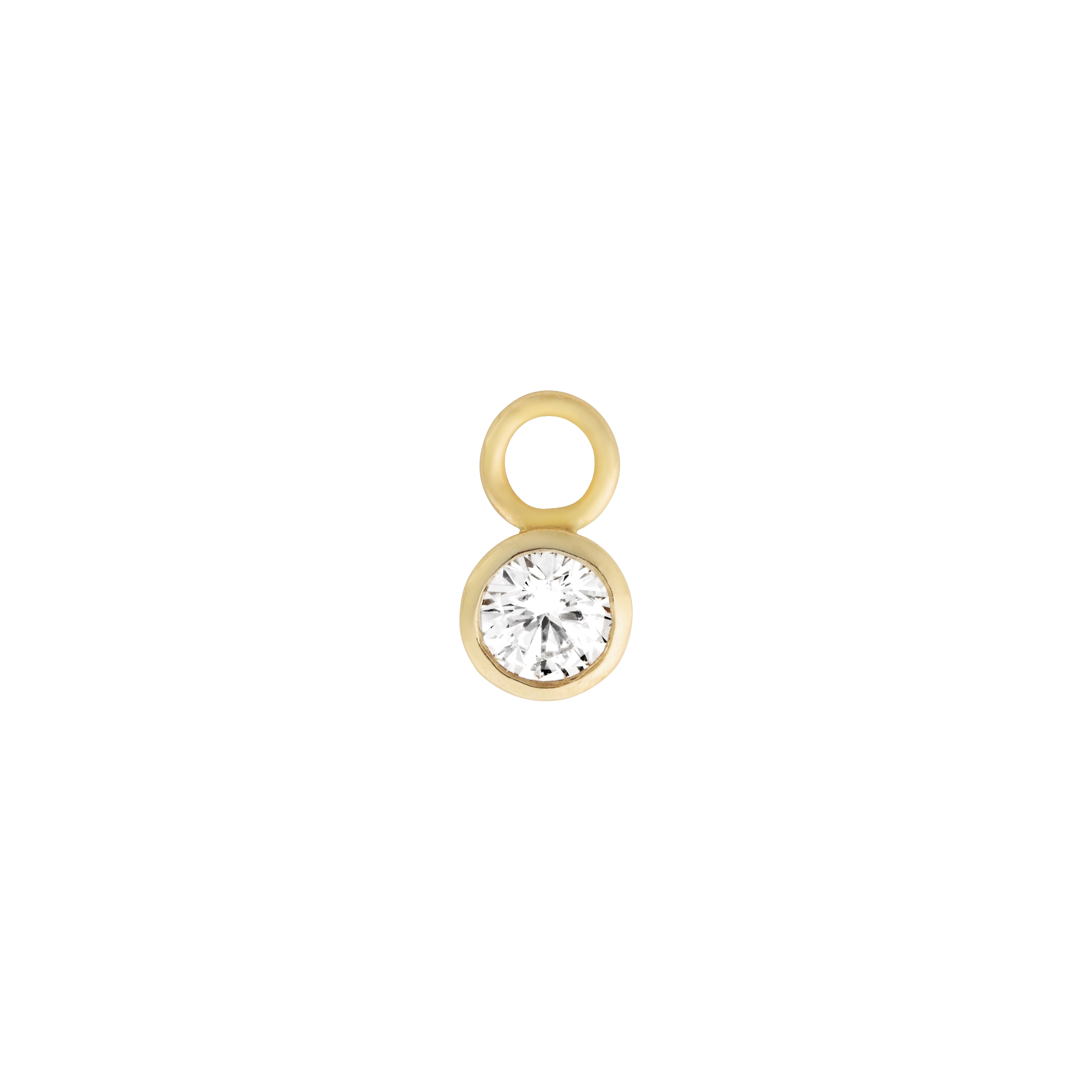 Round diamond earring charm - Round Diamond Earring Charm - The Future Rocks - 1