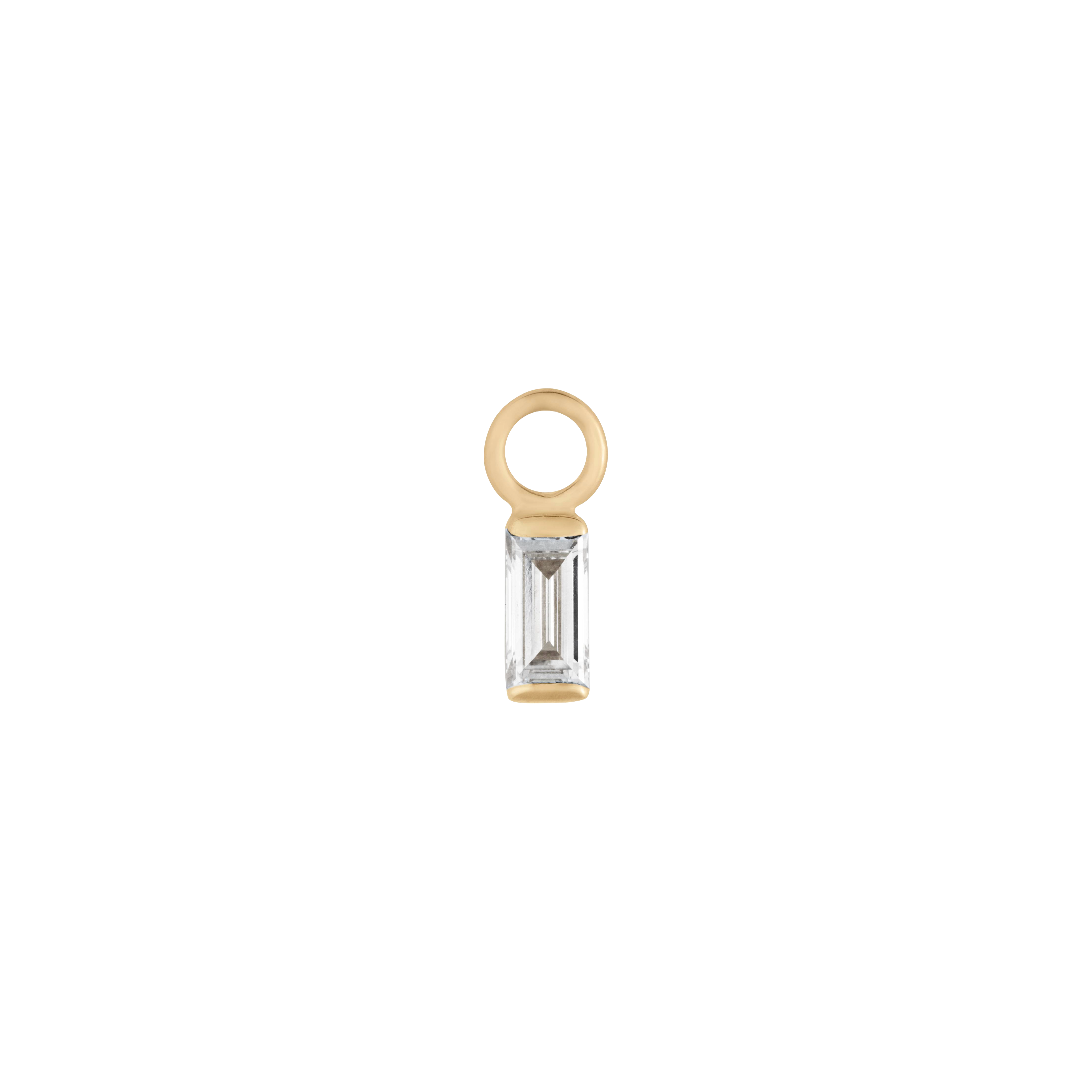 Baguette diamond earring charm - Baguette Diamond Earring Charm - The Future Rocks - 1