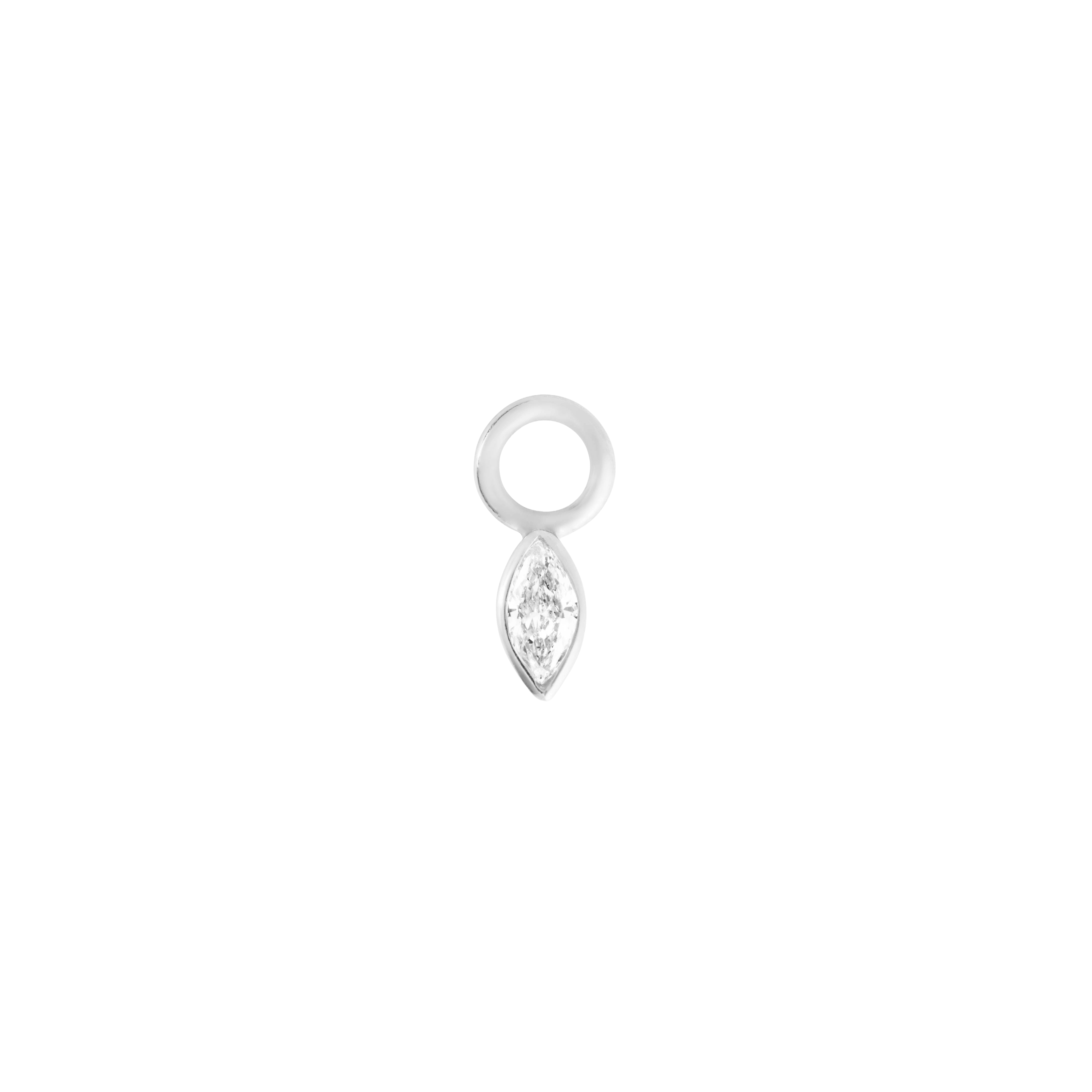 Marquise diamond earring charm - Marquise Diamond Earring Charm - The Future Rocks - 3