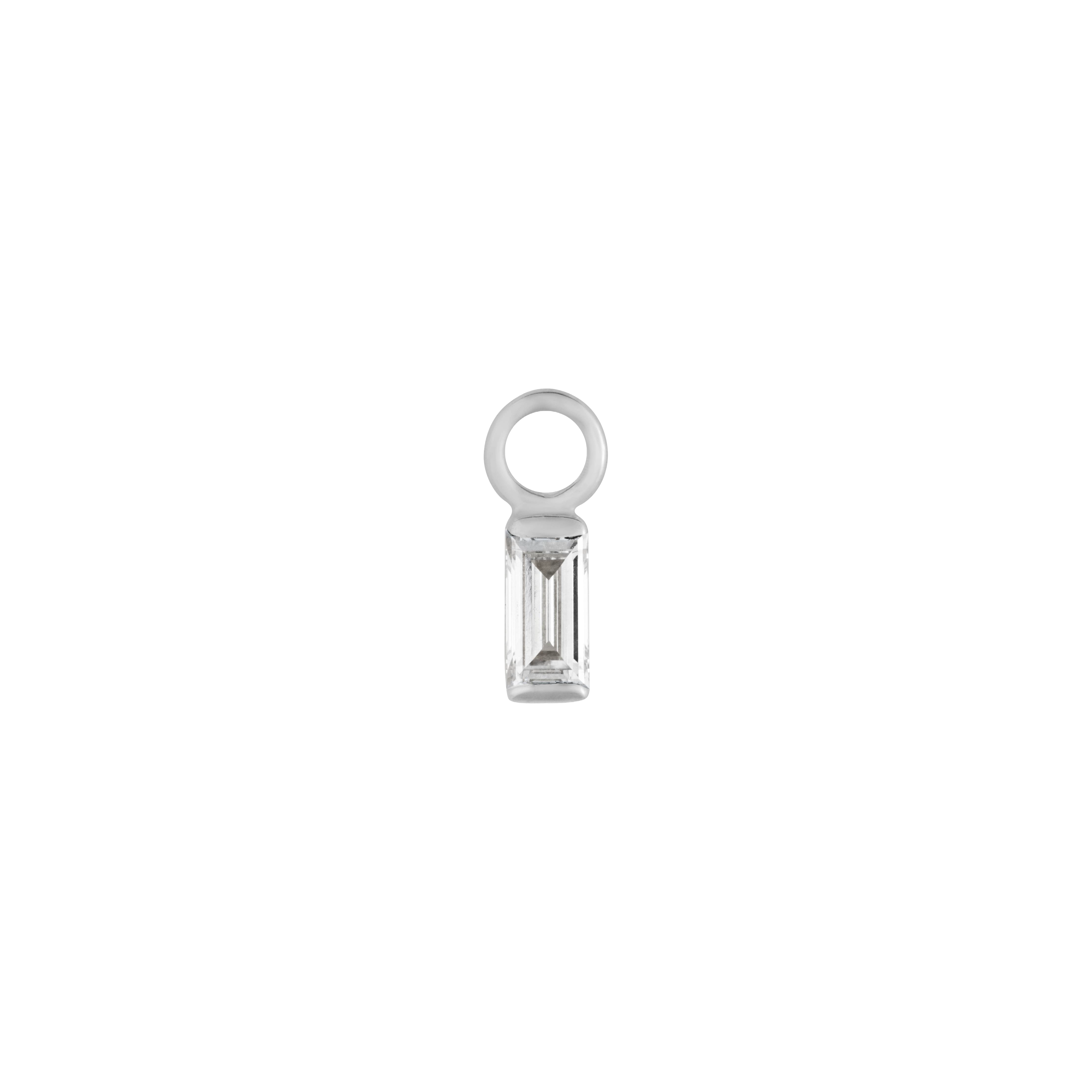 Baguette diamond earring charm - Baguette Diamond Earring Charm - The Future Rocks - 3