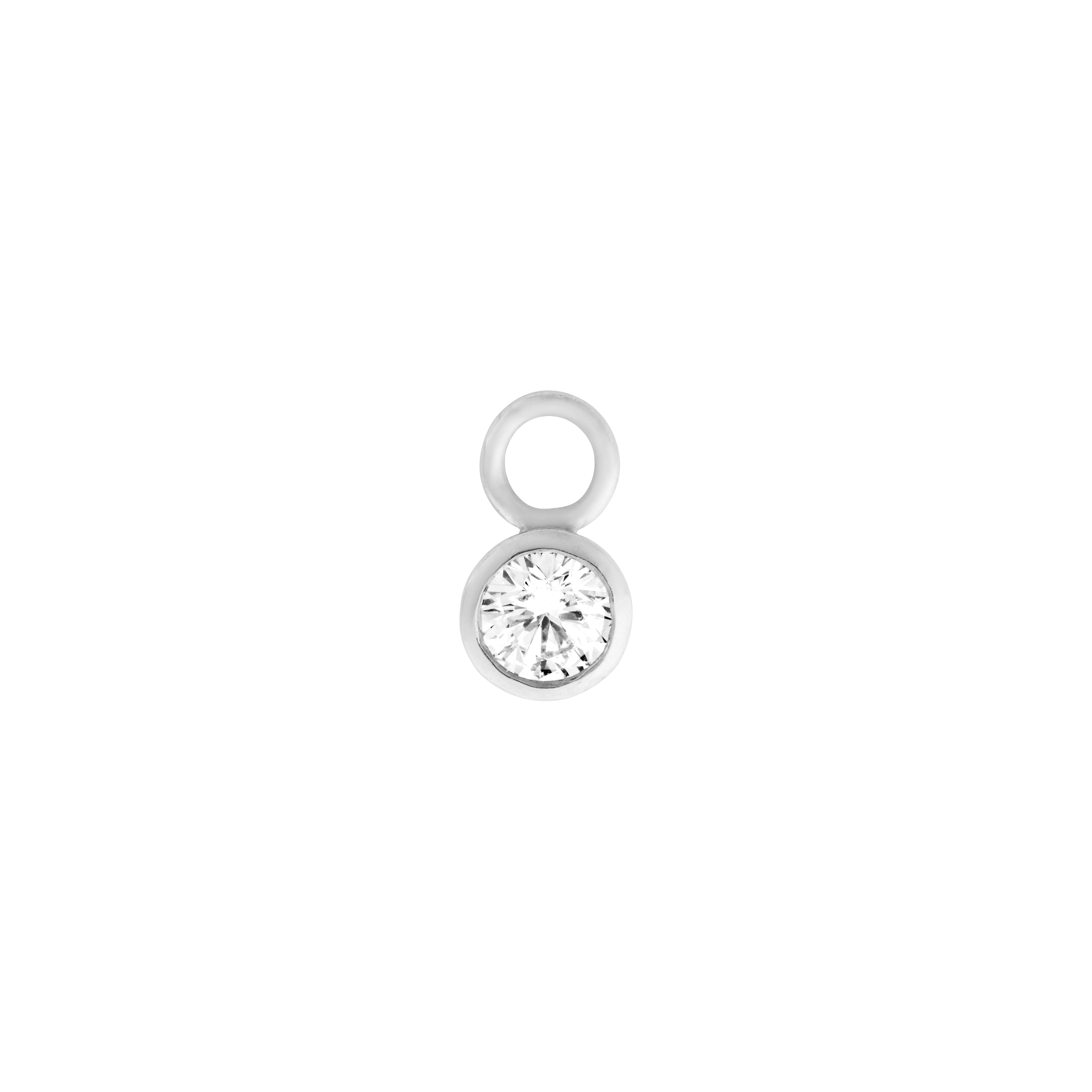 Round diamond earring charm - Round Diamond Earring Charm - The Future Rocks - 3