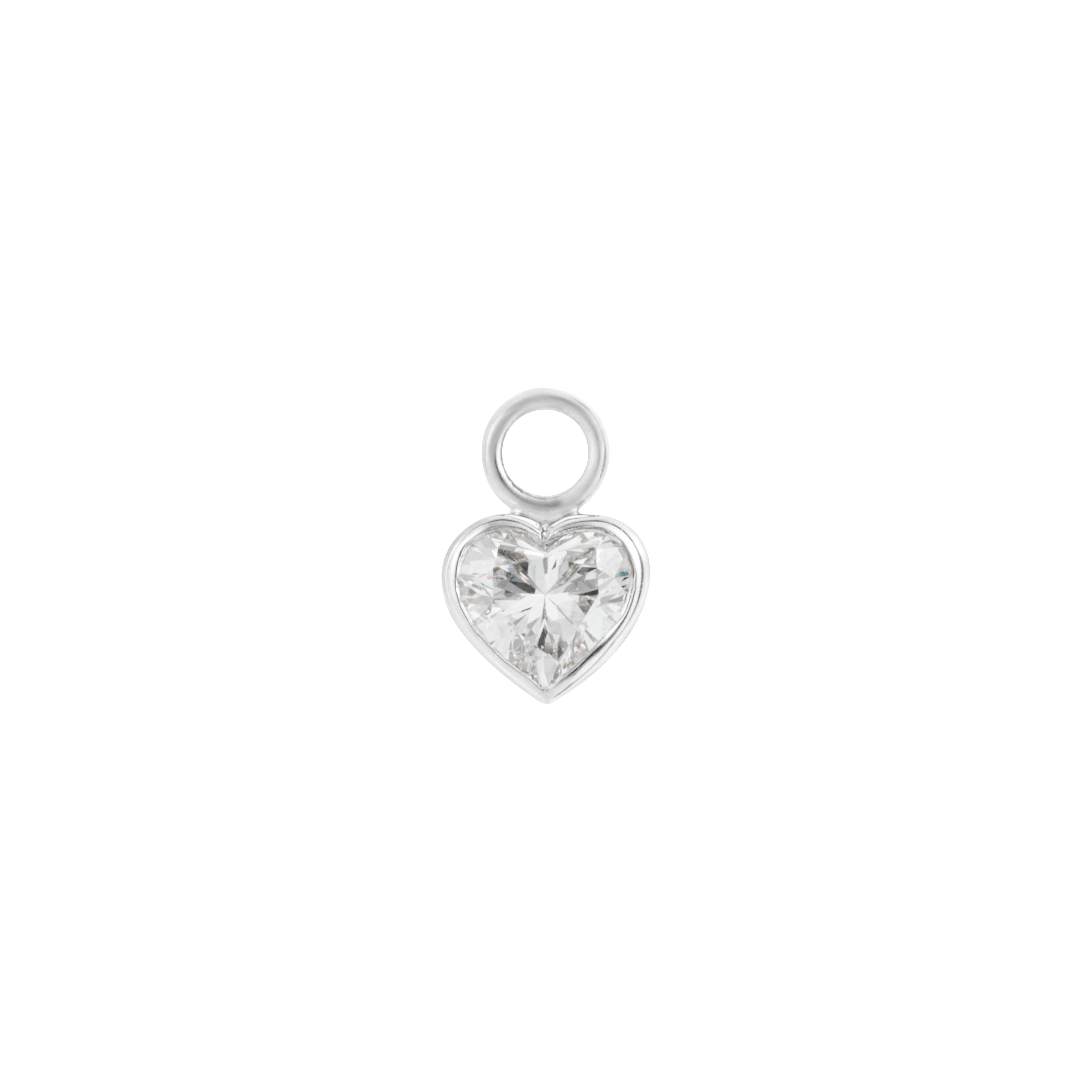 IWD heart diamond earring charm
