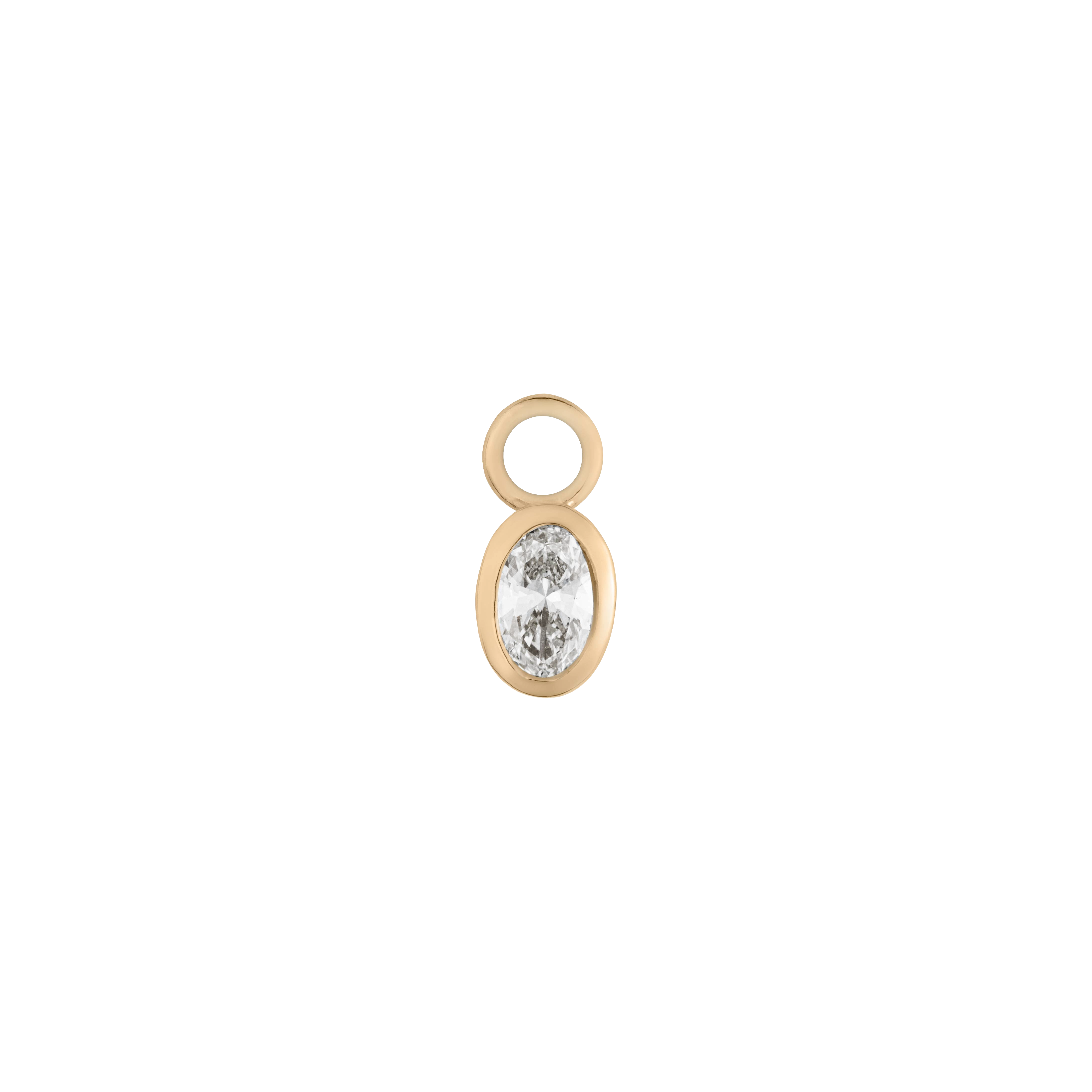 Oval diamond earring charm - Oval Diamond Earring Charm - The Future Rocks - 1