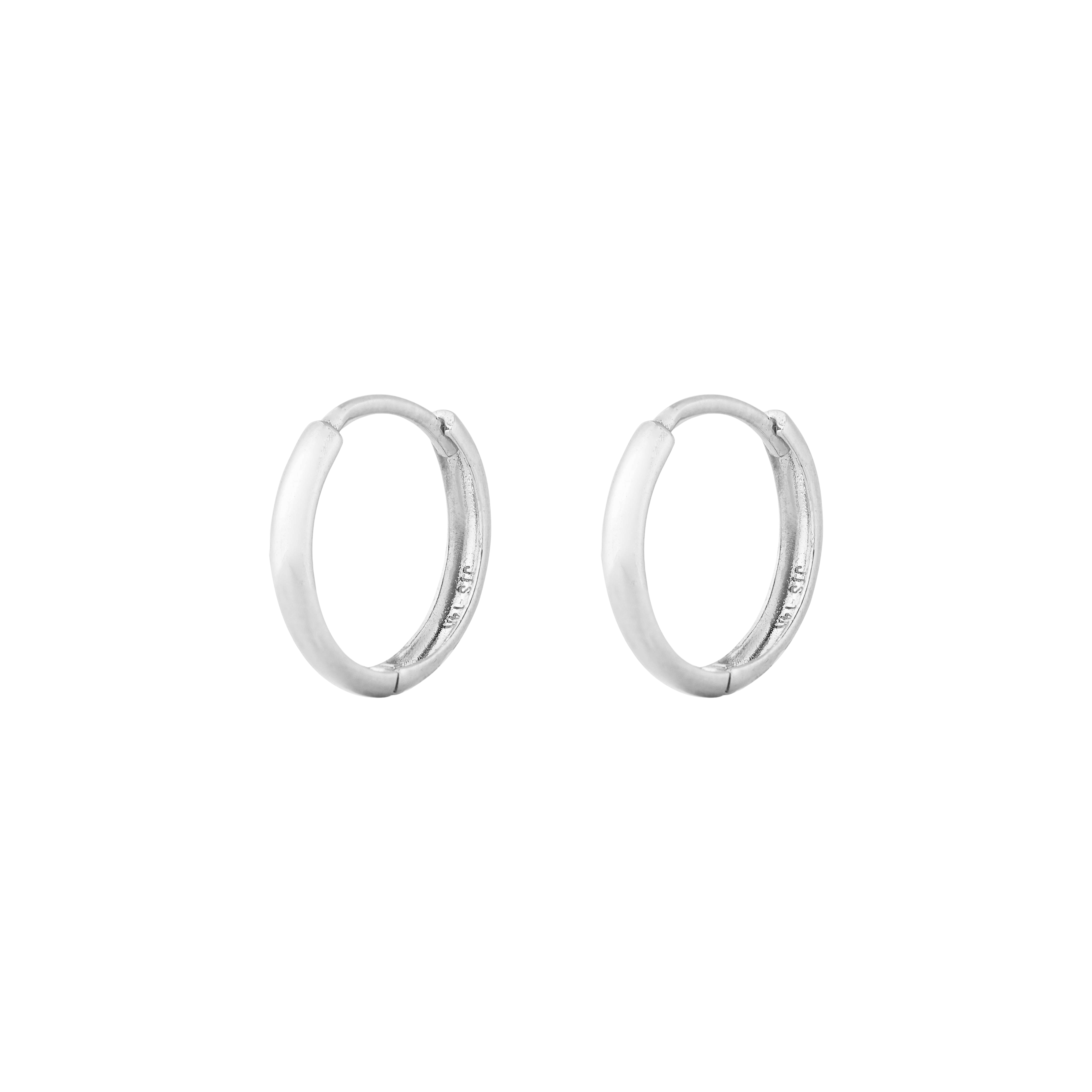 Plain gold huggies 11mm