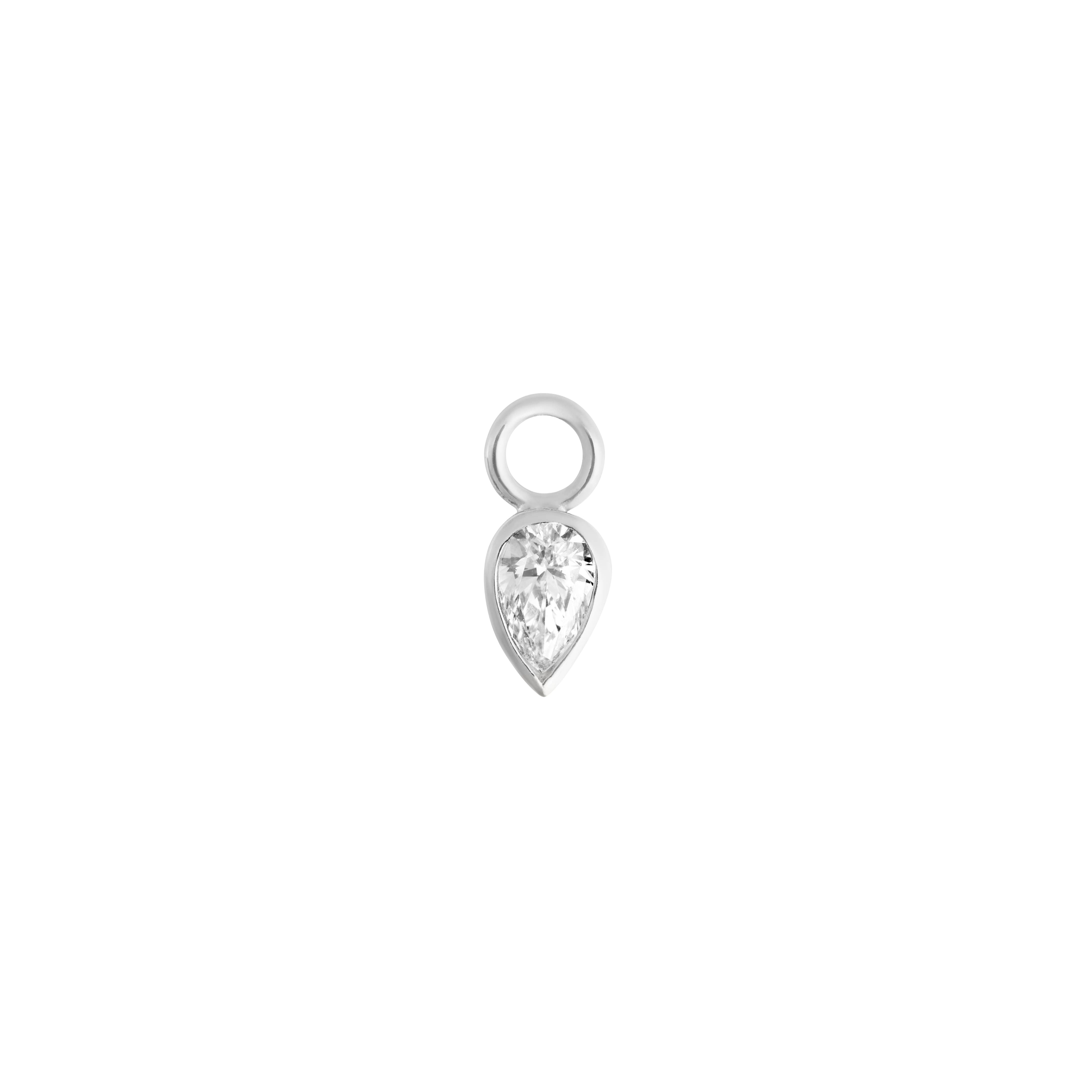 Pear diamond earring charm