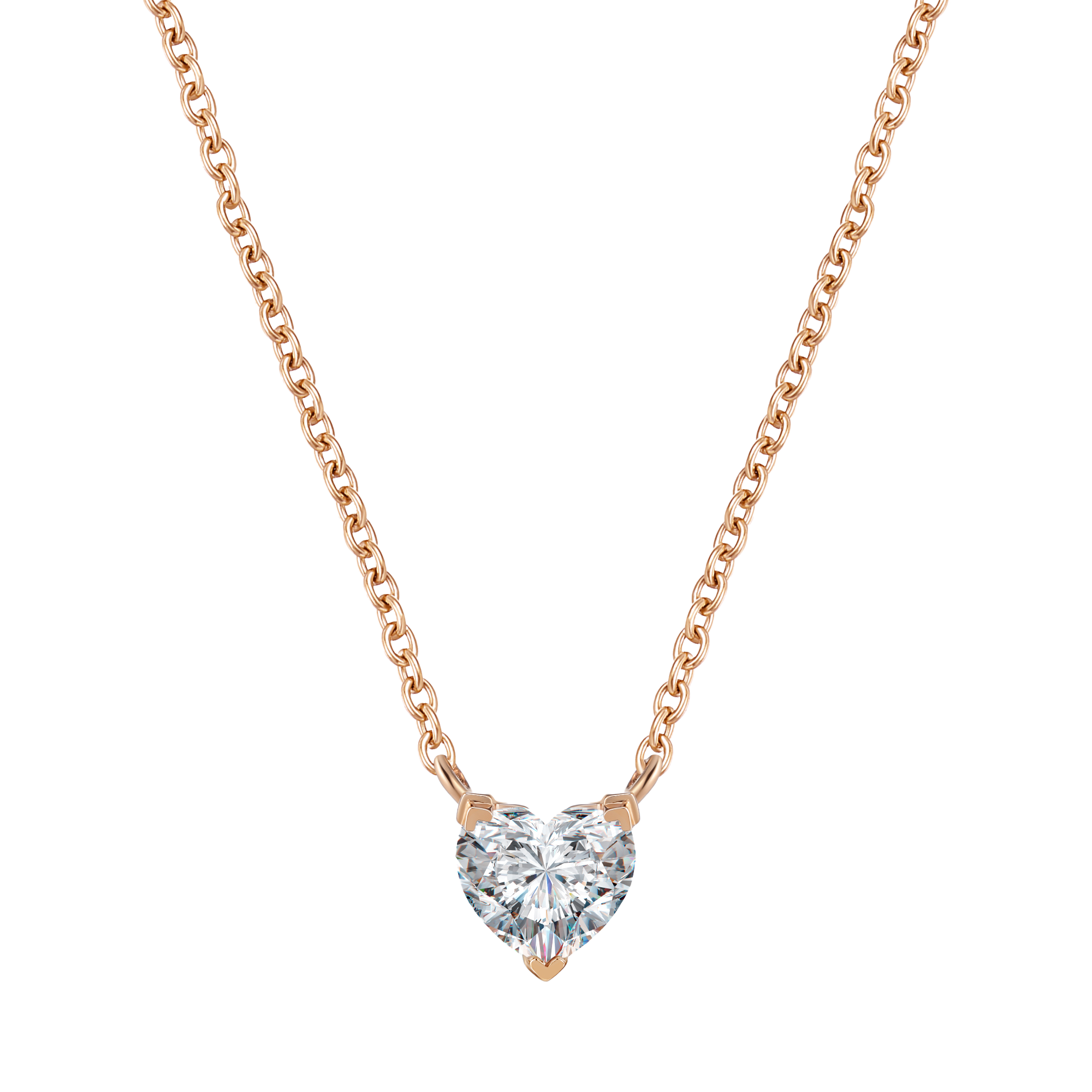 Venus solitaire necklace 0.2ct - Diamond Heart Pendant - The Future Rocks - 1