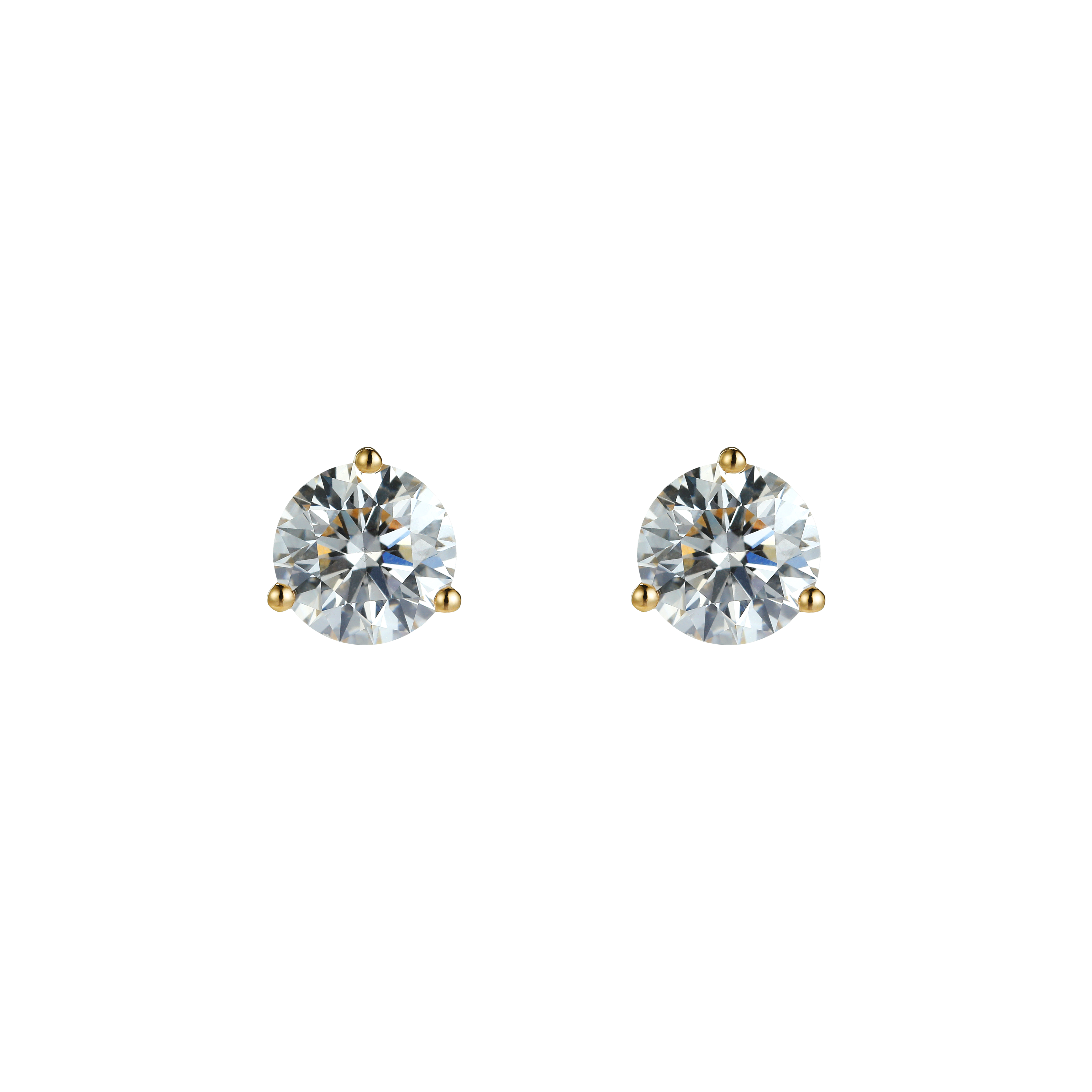 Round brilliant flatback earrings - Round Brilliant Diamond Flatback Earrings - The Future Rocks - 1