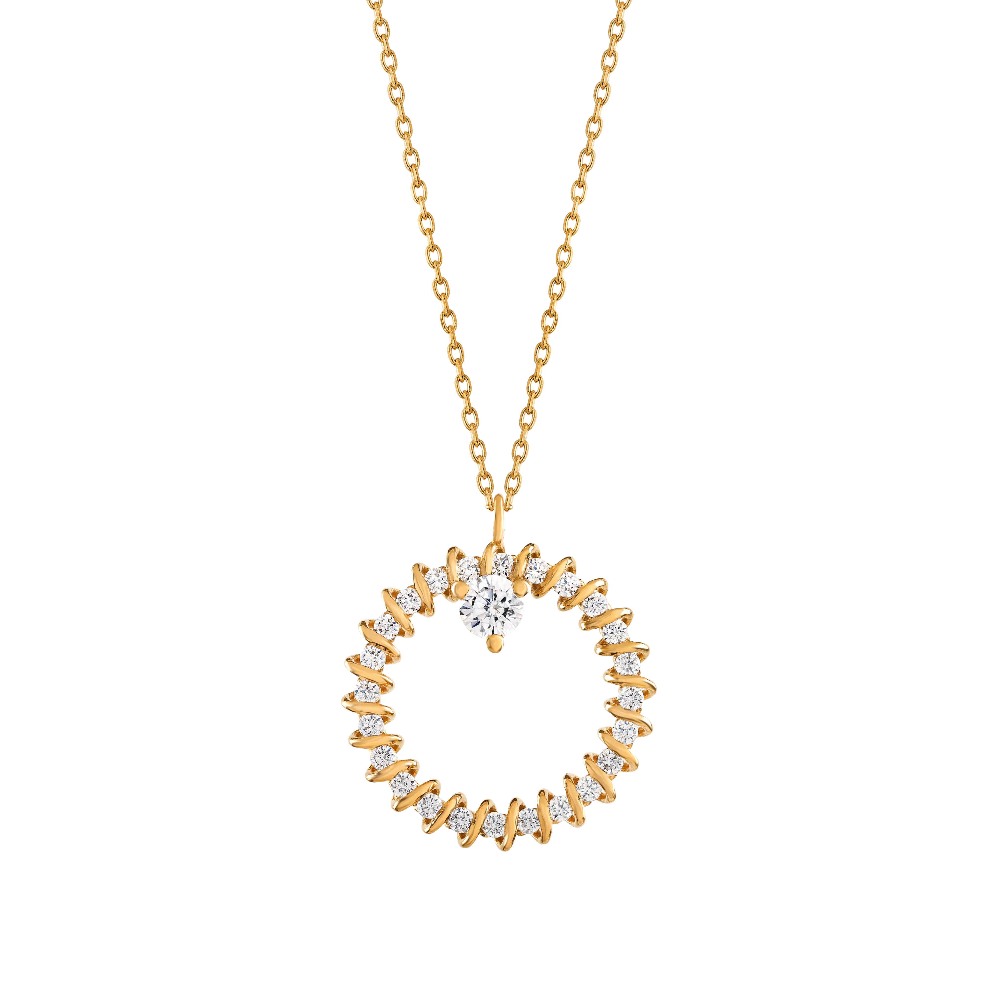 Eleonor necklace with spiral pendant - Gold Spiral Pendant Necklace - The Future Rocks - 1