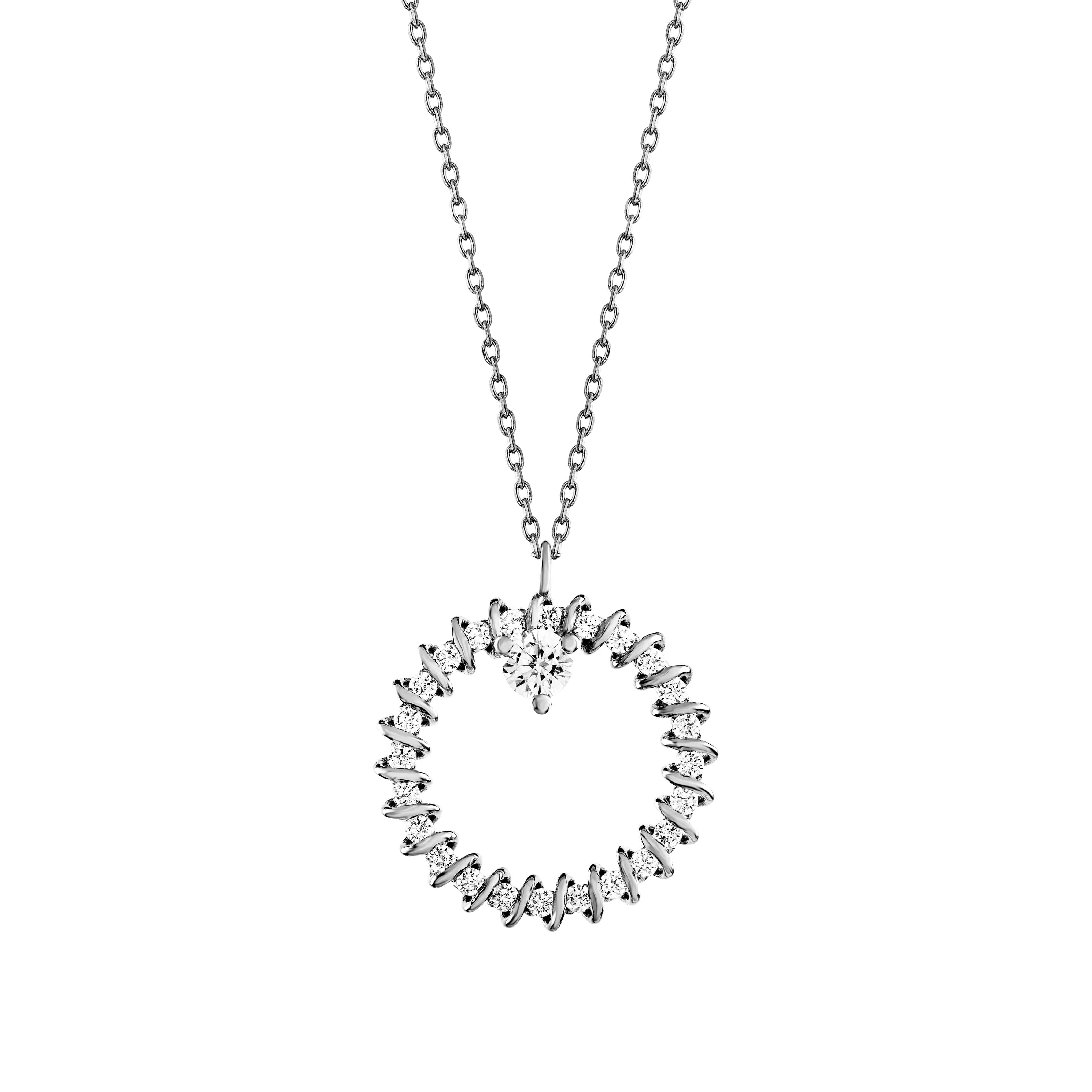 Elenor necklace with spiral pendant