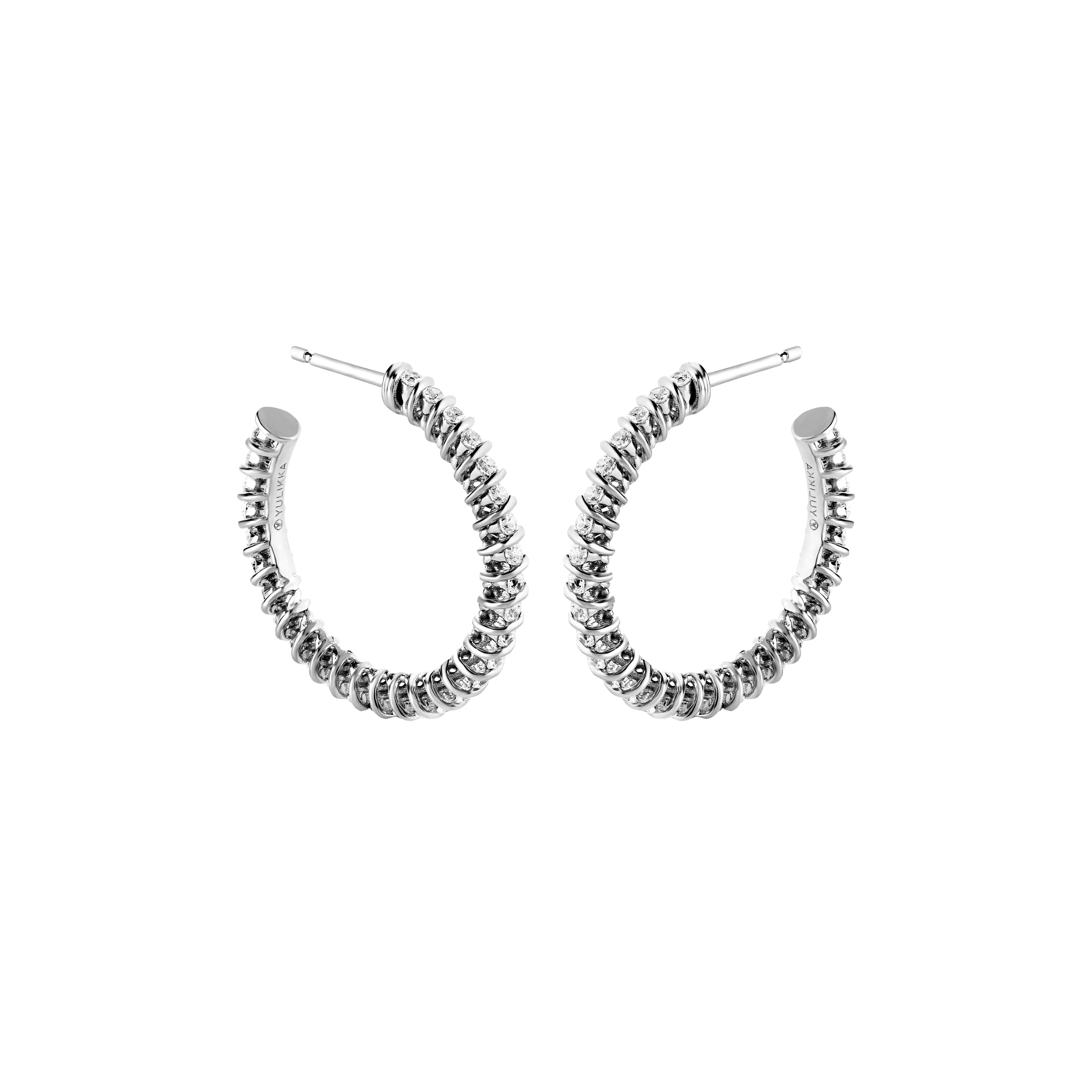 Hoop Spiral Earrings - Gold Spiral Hoop Earrings - The Future Rocks - 3