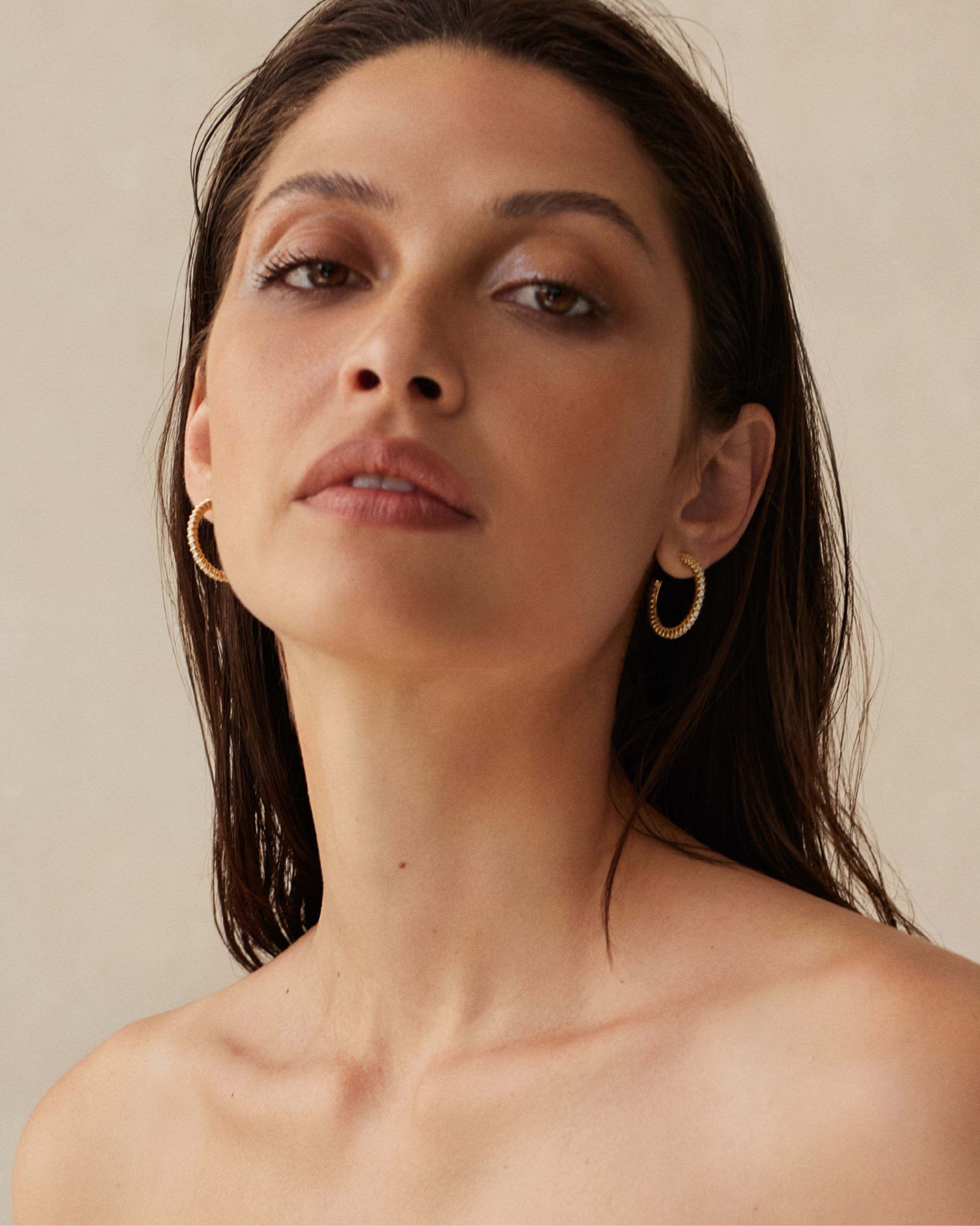 Hoop Spiral Earrings - Gold Spiral Hoop Earrings - The Future Rocks - 4