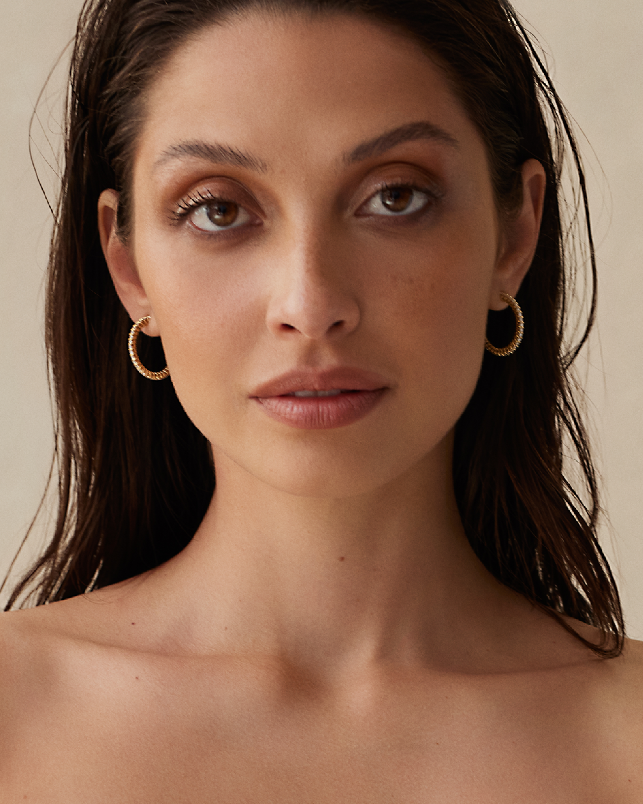 Hoop Spiral Earrings - Gold Spiral Hoop Earrings - The Future Rocks - 2
