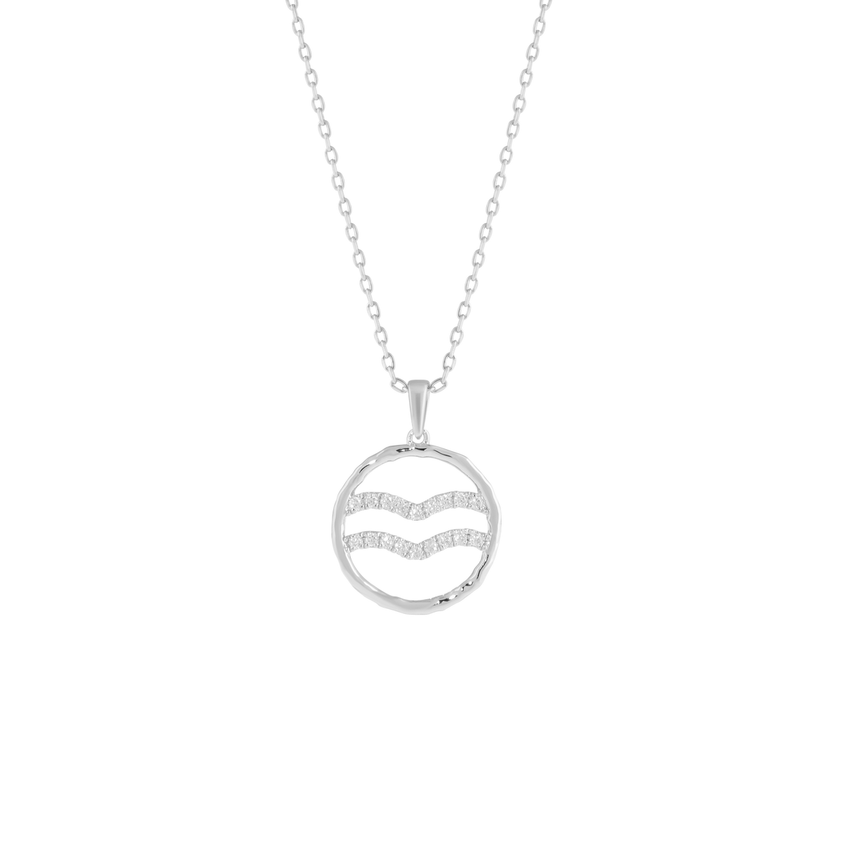 Aquarius medallion pendant necklace - Aquarius Zodiac Pendant Necklace - The Future Rocks - 3