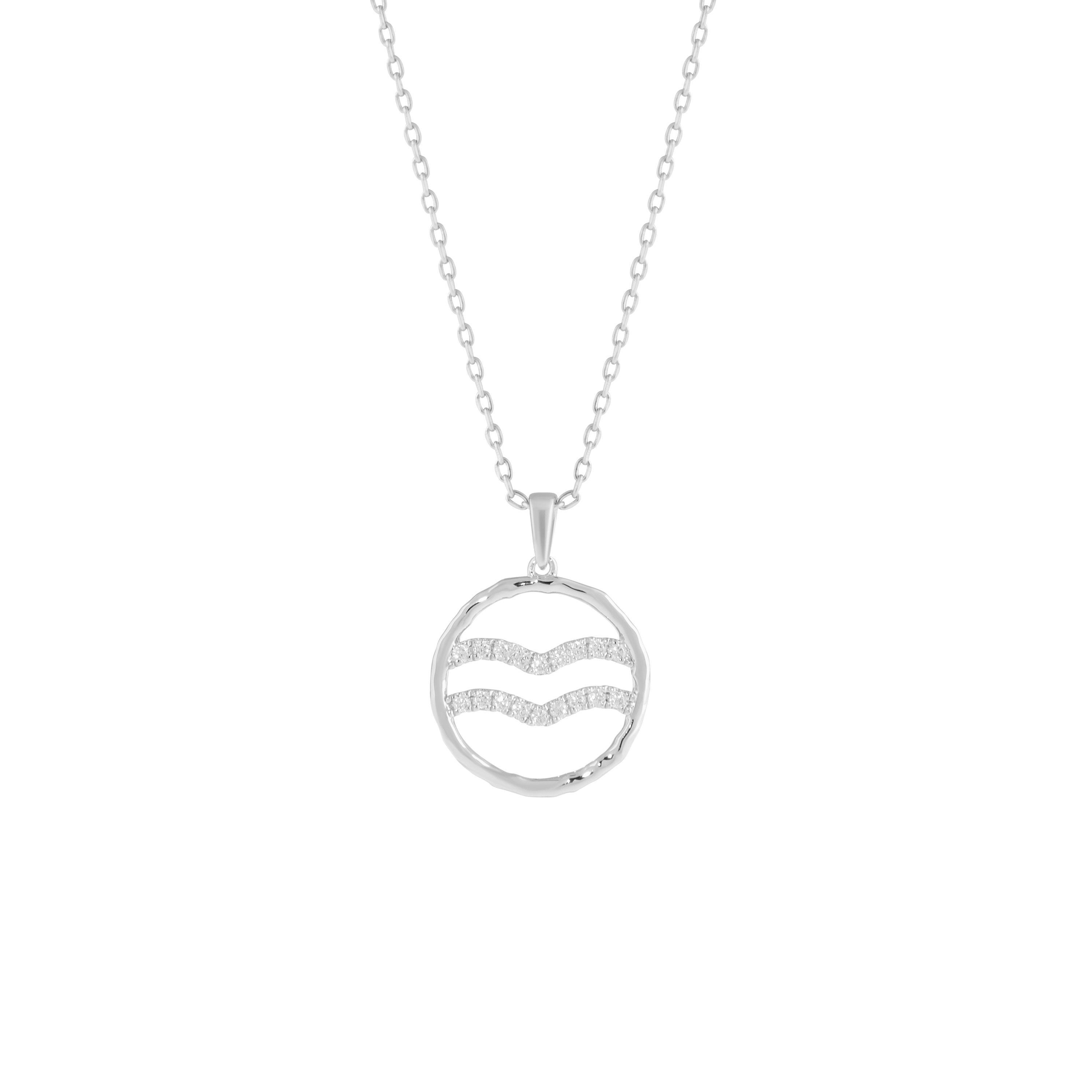 Aquarius medallion pendant necklace - Aquarius Zodiac Pendant Necklace - The Future Rocks - 3