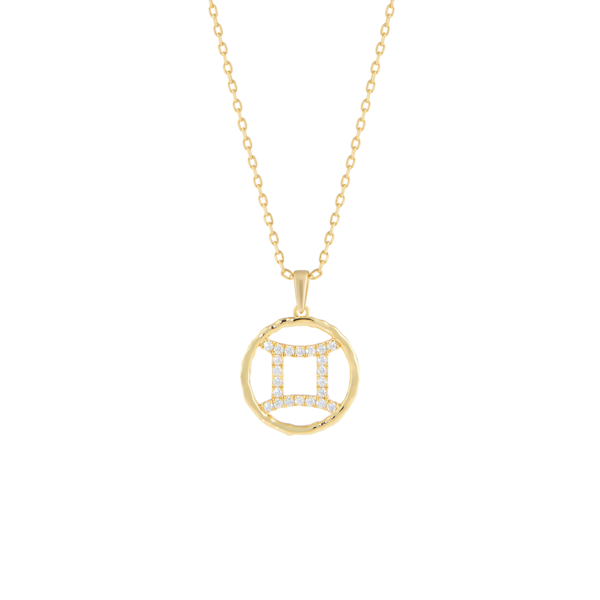 Gemini medallion pendant necklace - Gemini Zodiac Pendant Necklace - The Future Rocks - 1