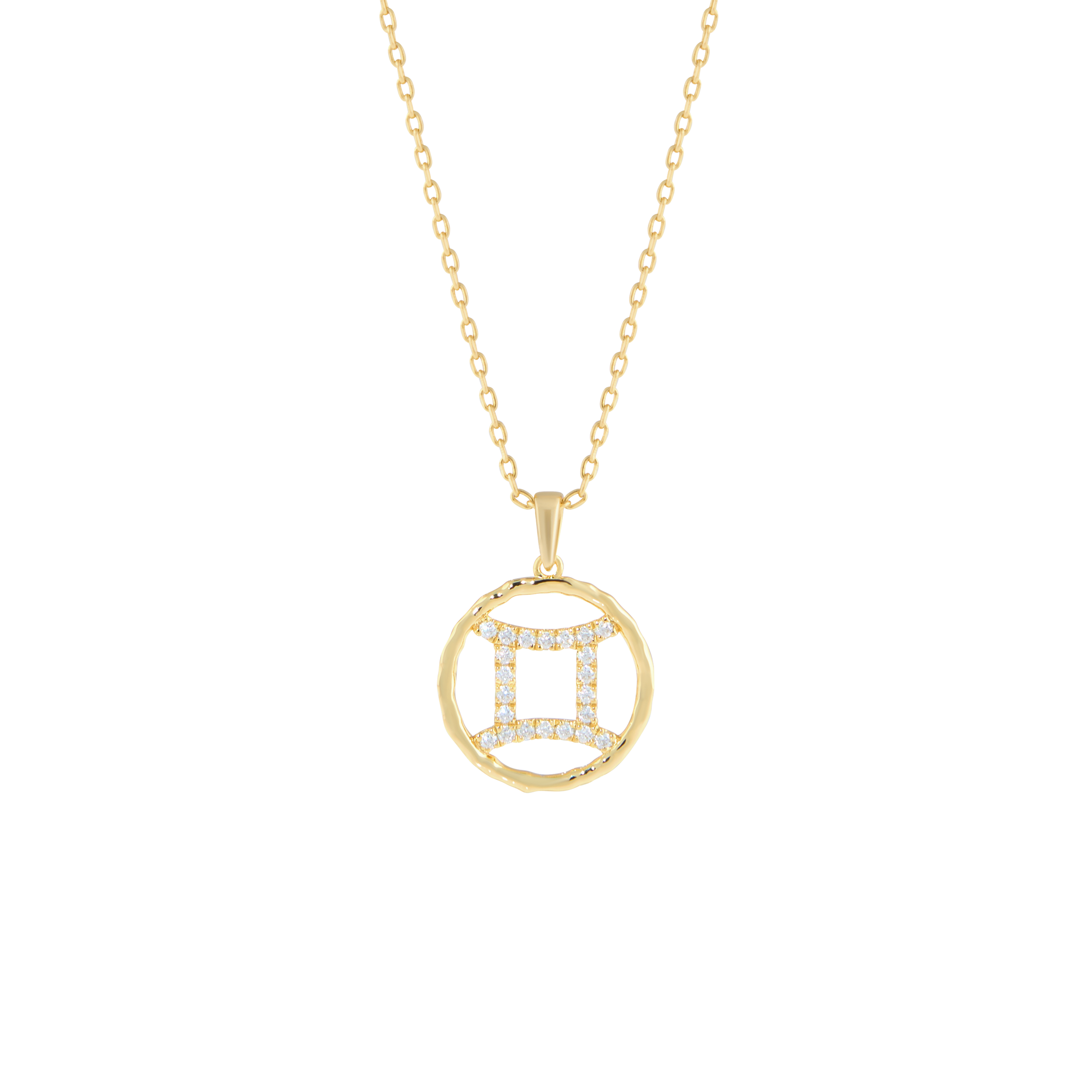 Gemini medallion pendant necklace - Gemini Zodiac Pendant Necklace - The Future Rocks - 1