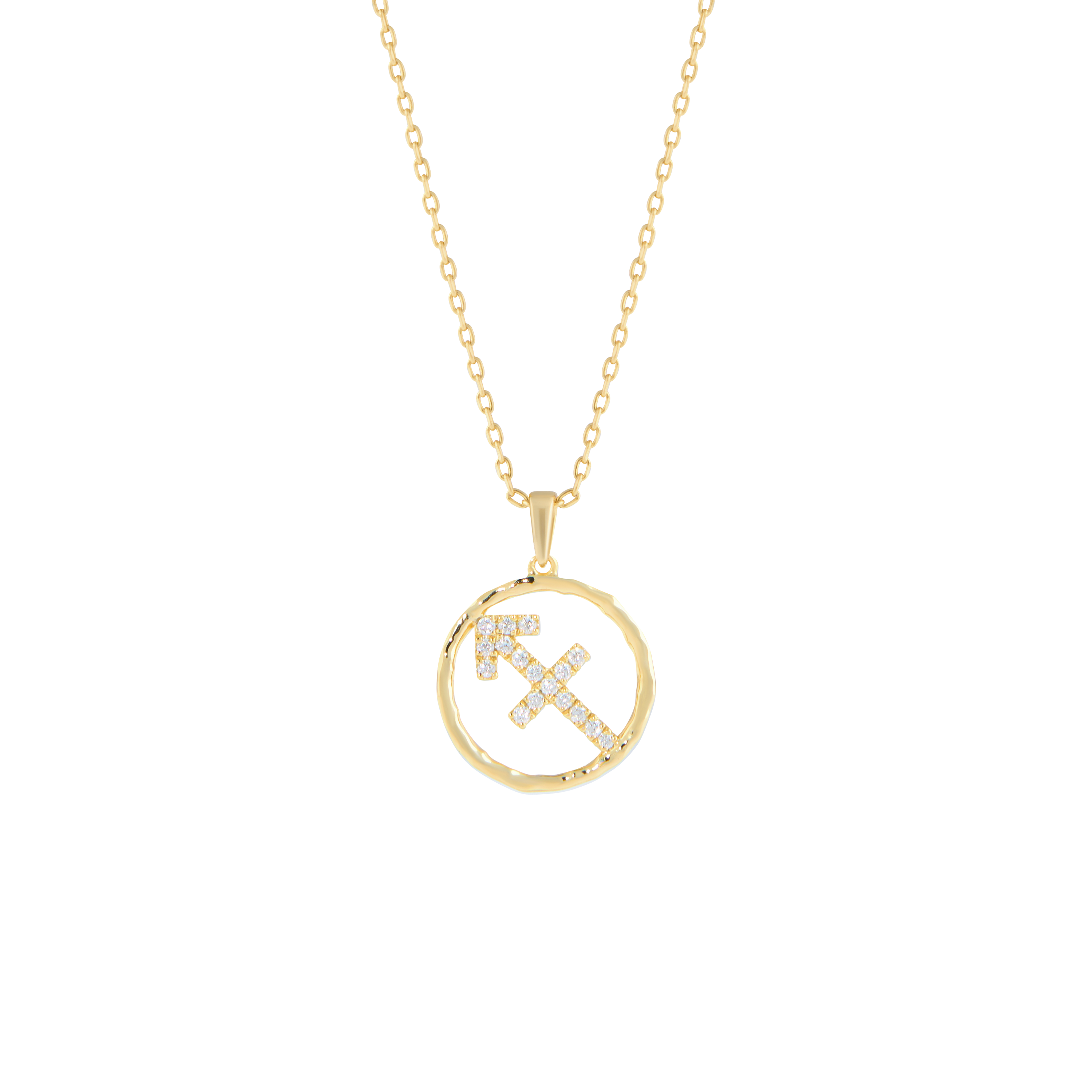 Sagittarius medallion pendant necklace - Sagittarius Zodiac Pendant Necklace - The Future Rocks - 1