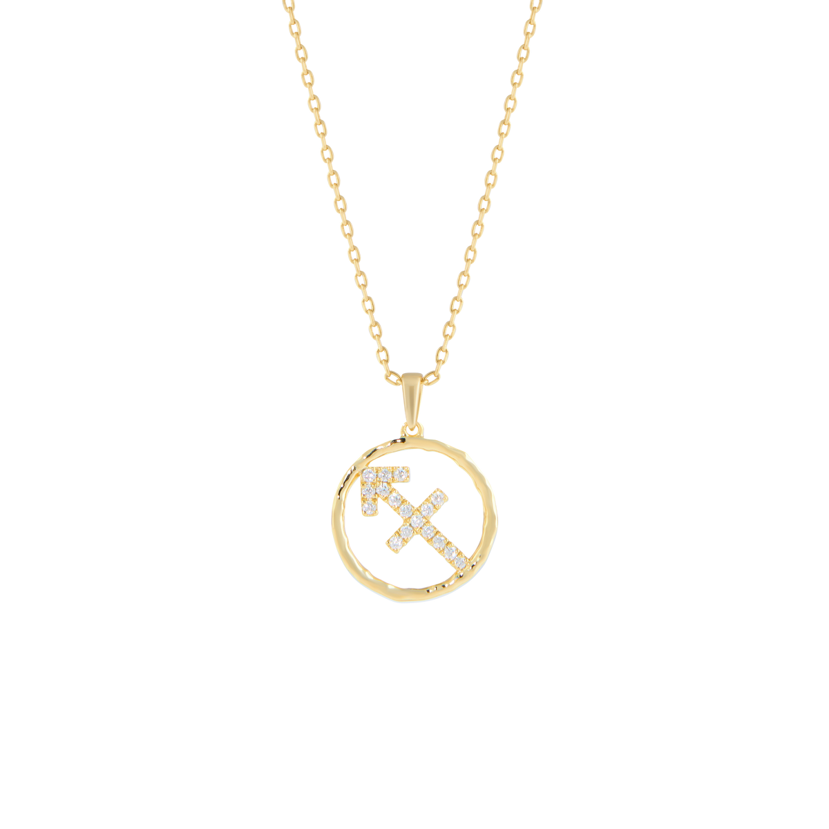 Sagittarius medallion pendant necklace - Sagittarius Zodiac Pendant Necklace - The Future Rocks - 1