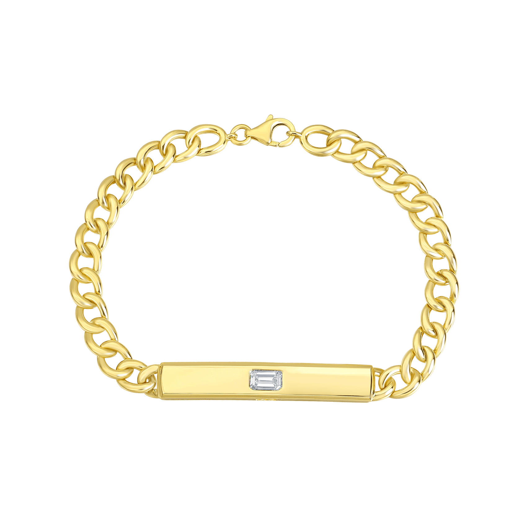 Zulu chain linking bar bracelet - 18K Gold Chain Linking Bar Bracelet - The Future Rocks - 3