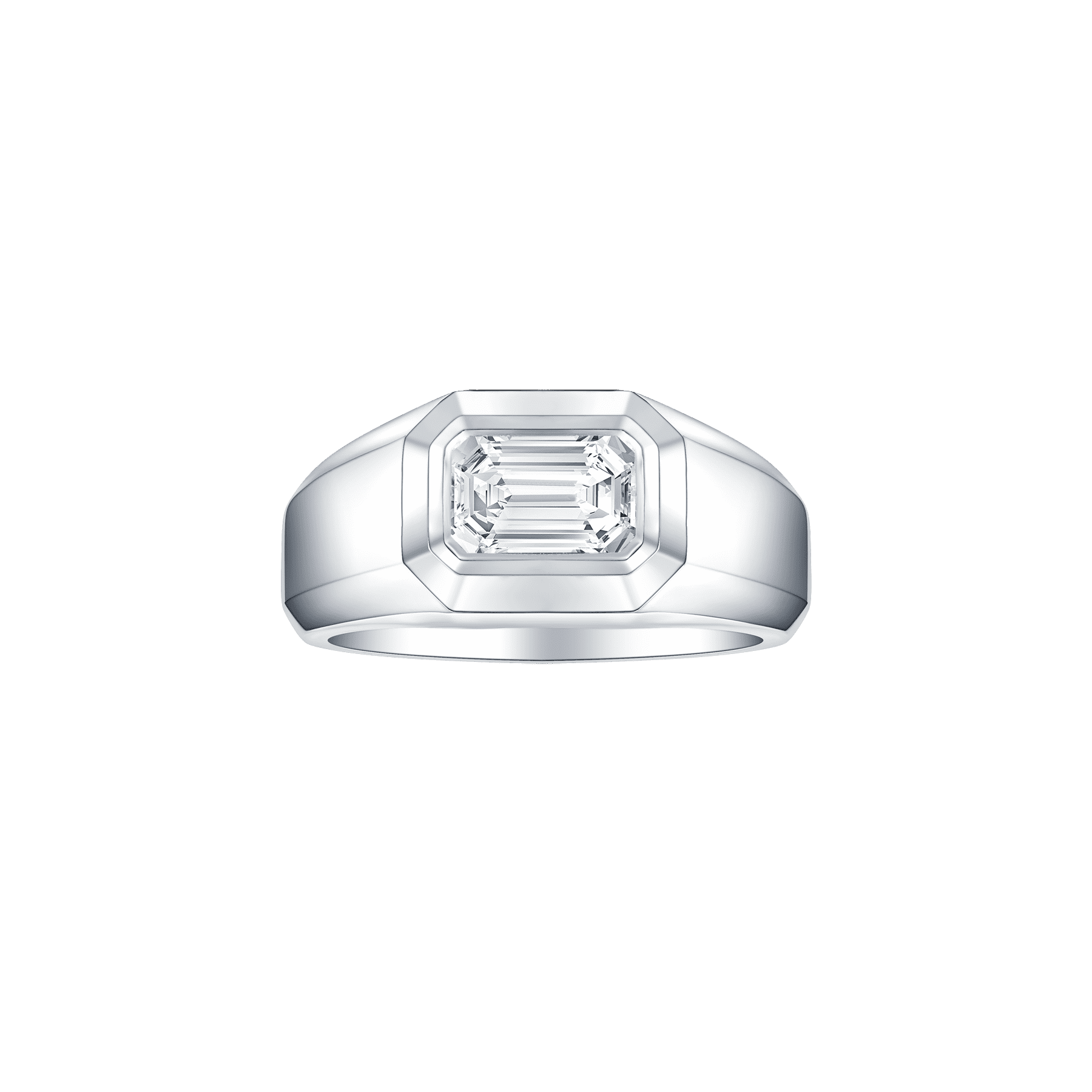 Zulu emerald solitaire band ring - Emerald Diamond Solitaire Band Ring - The Future Rocks - 1