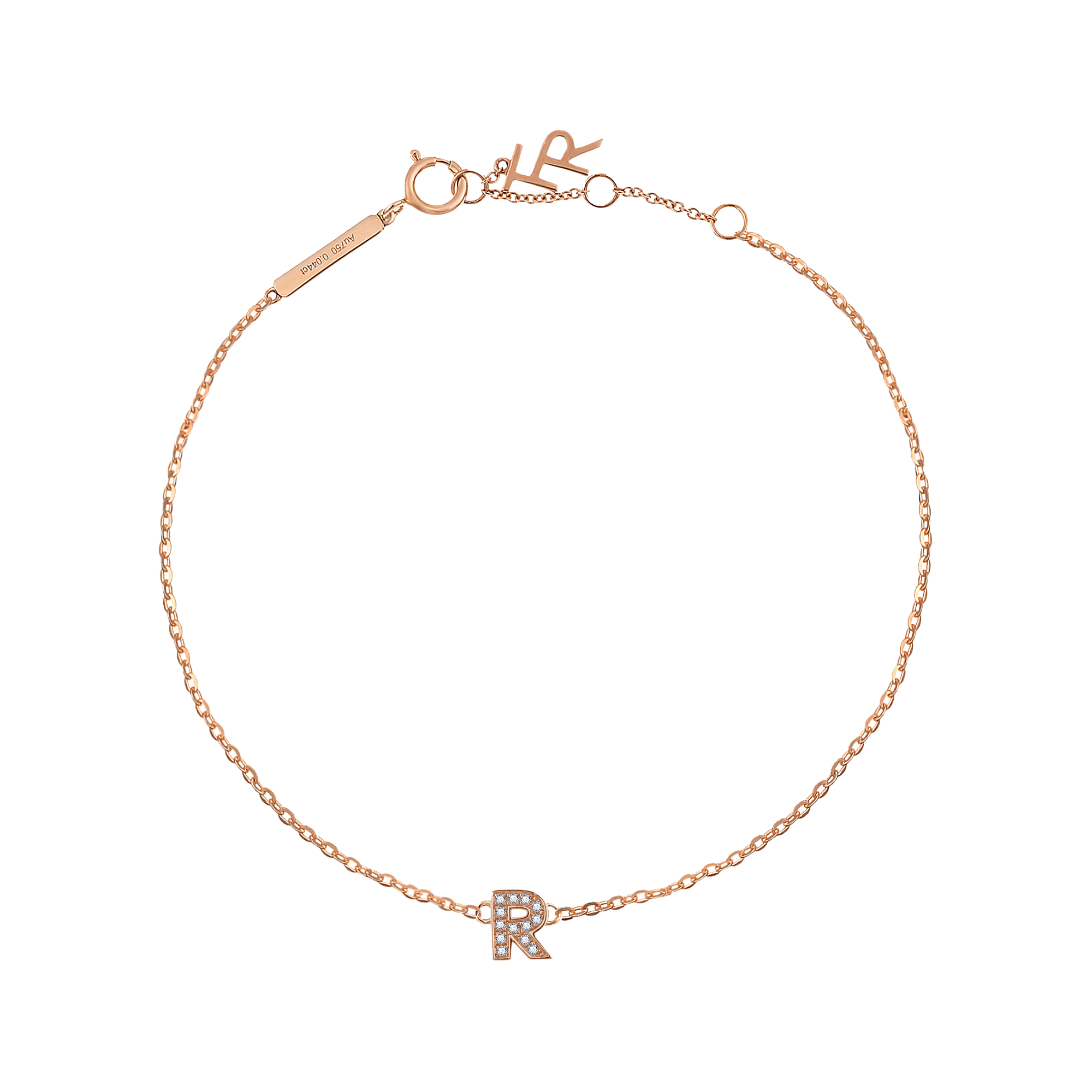 Alphabet LGD pendant bracelet - Diamond Initial Bracelet - The Future Rocks - 21