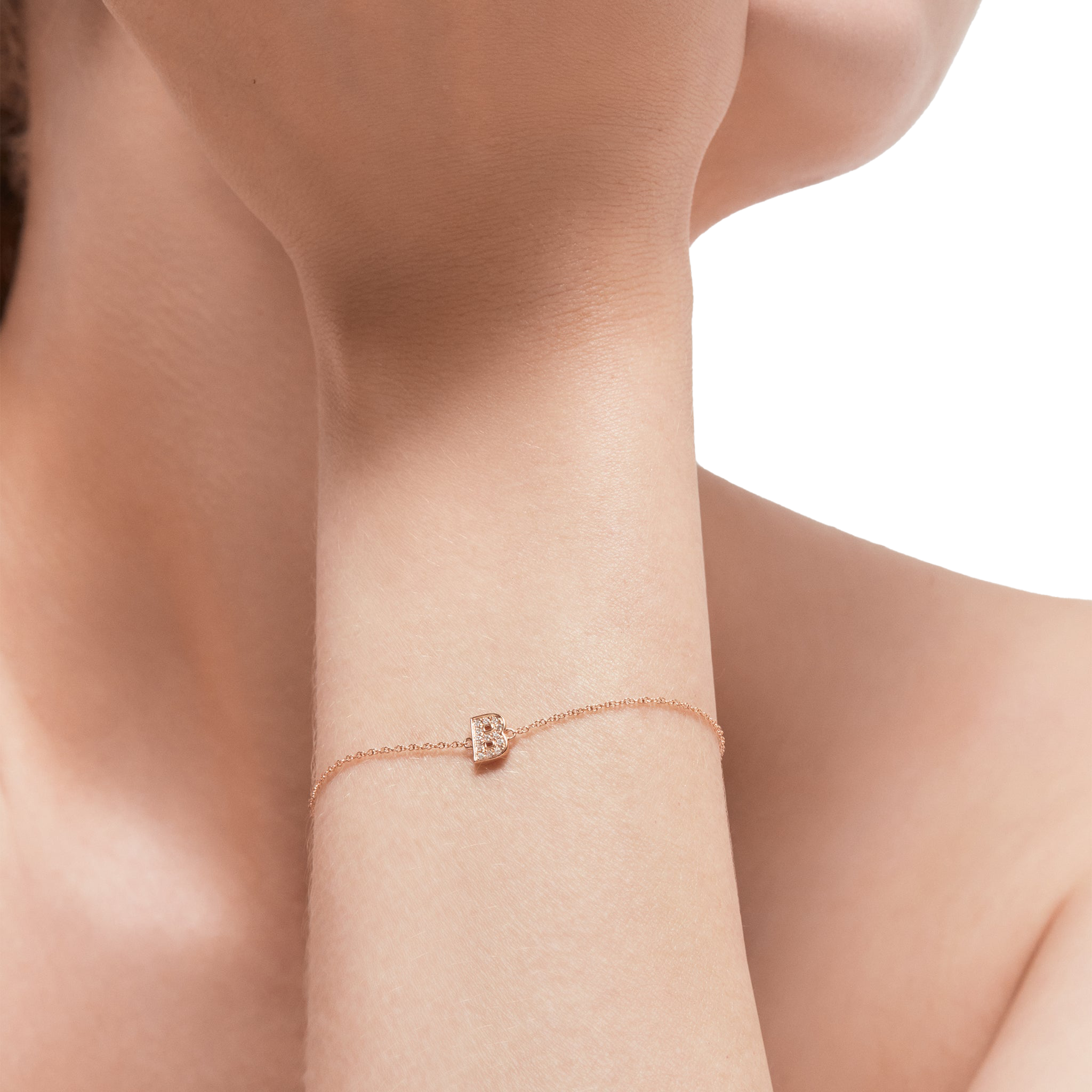 Alphabet LGD pendant bracelet - Diamond Initial Bracelet - The Future Rocks - 3