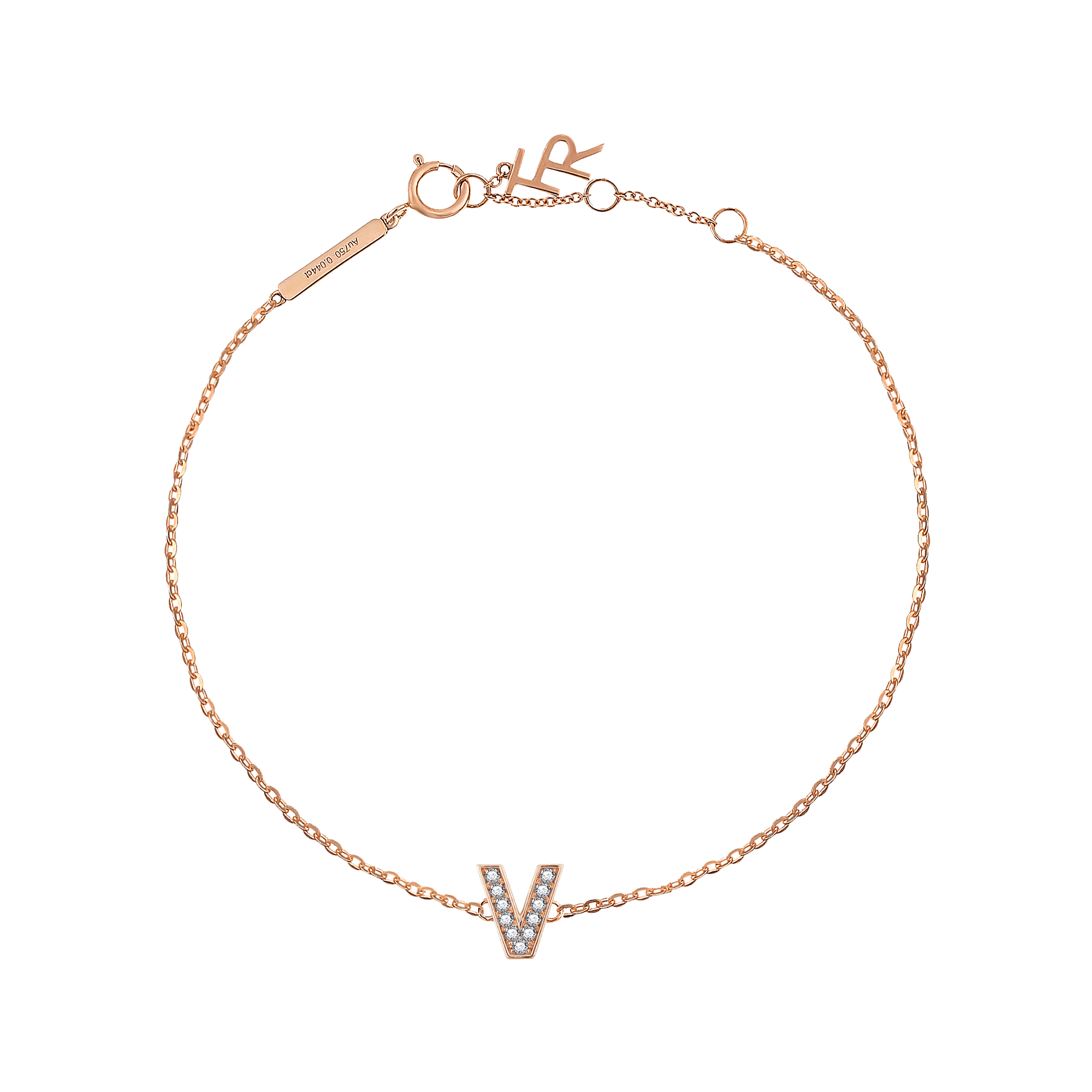 Alphabet LGD pendant bracelet - Diamond Initial Bracelet - The Future Rocks - 25