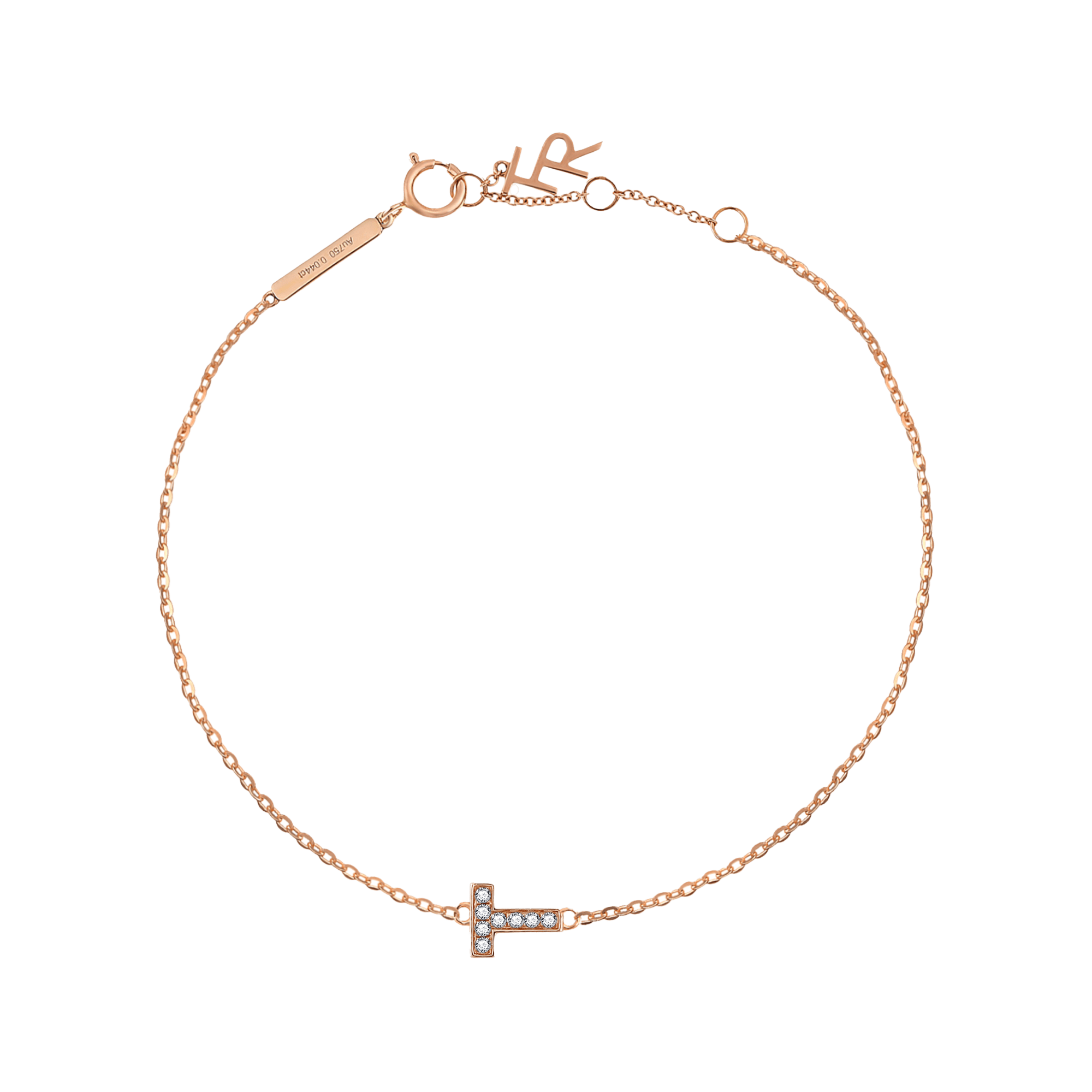 Alphabet LGD pendant bracelet - Diamond Initial Bracelet - The Future Rocks - 23