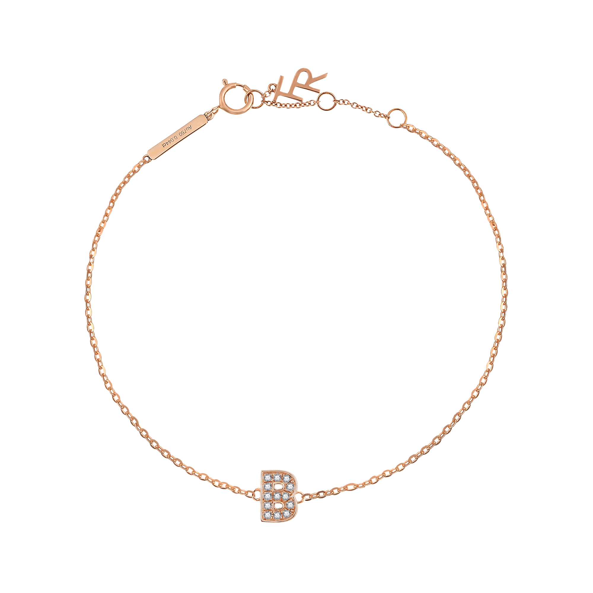 Alphabet LGD pendant bracelet - Diamond Initial Bracelet - The Future Rocks - 5