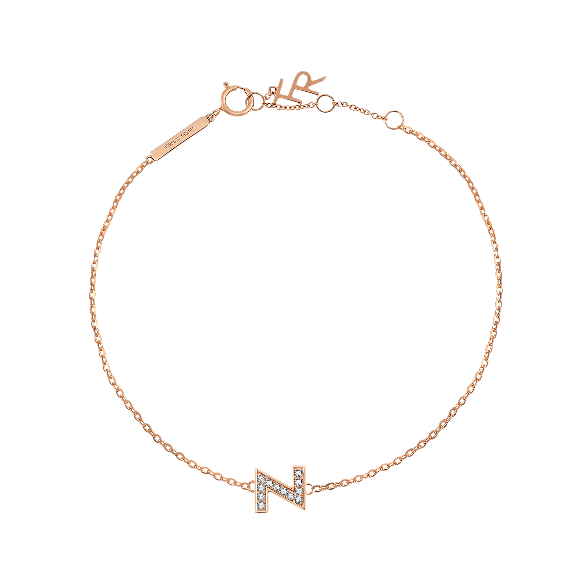 Alphabet LGD pendant bracelet - Diamond Initial Bracelet - The Future Rocks - 29