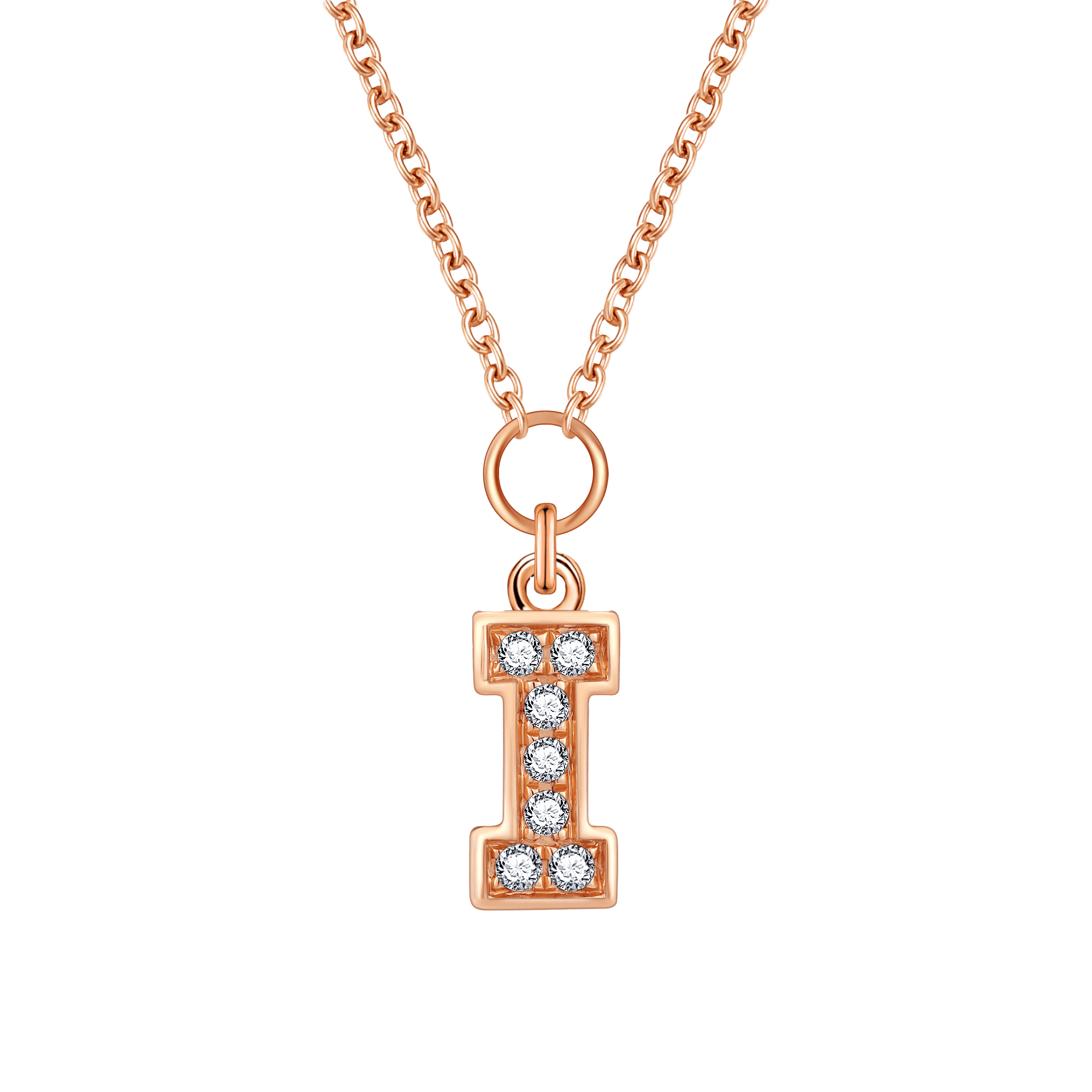 Alphabet LGD pendant necklace - Diamond Initial Pendant Necklace - The Future Rocks - 11