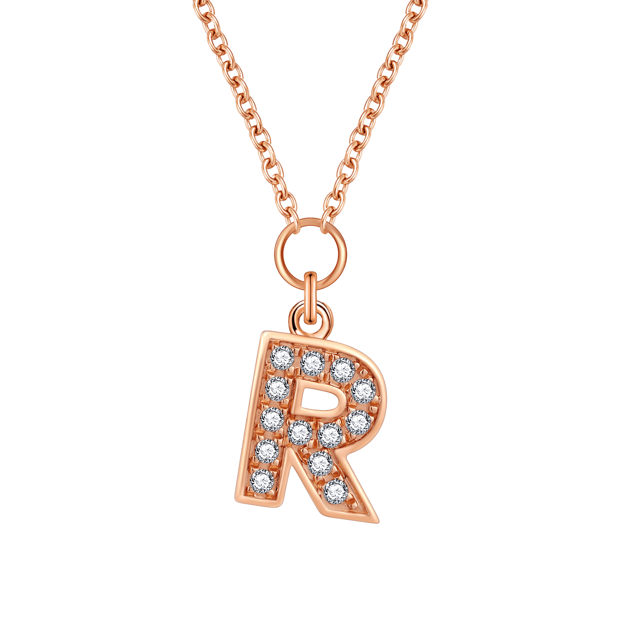 Alphabet LGD pendant necklace - Diamond Initial Pendant Necklace - The Future Rocks - 20