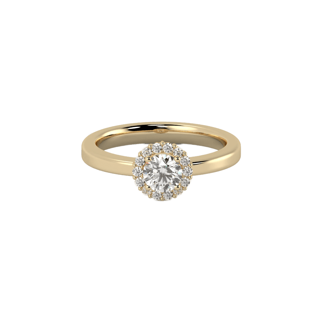 Amboise diamond ring - Lab-Grown Diamond Halo Solitaire Ring - The Future Rocks - 1