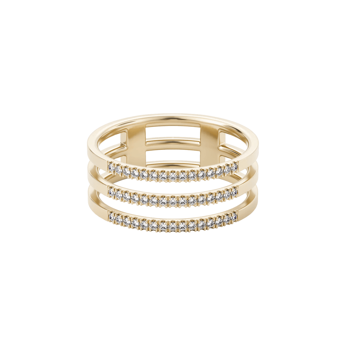 Apoidea pavé ring - Apoidea Lab-Grown Diamond Pavé Ring -  The Future Rocks -    1