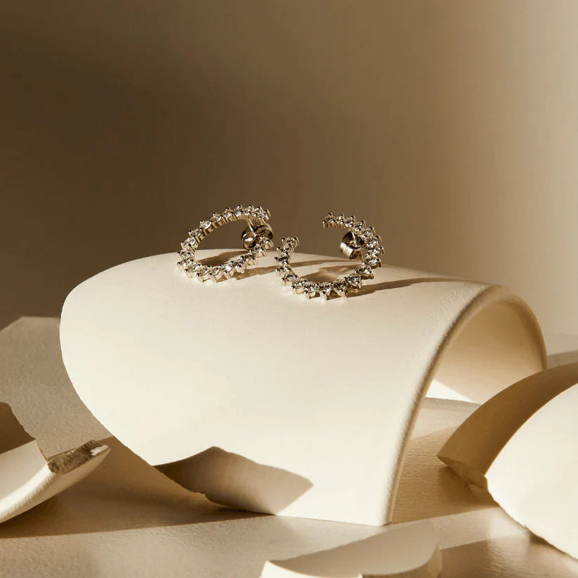 Aurora hoop earrings - Aurora Lab-Grown Diamond Hoop Earrings - The Future Rocks - 2